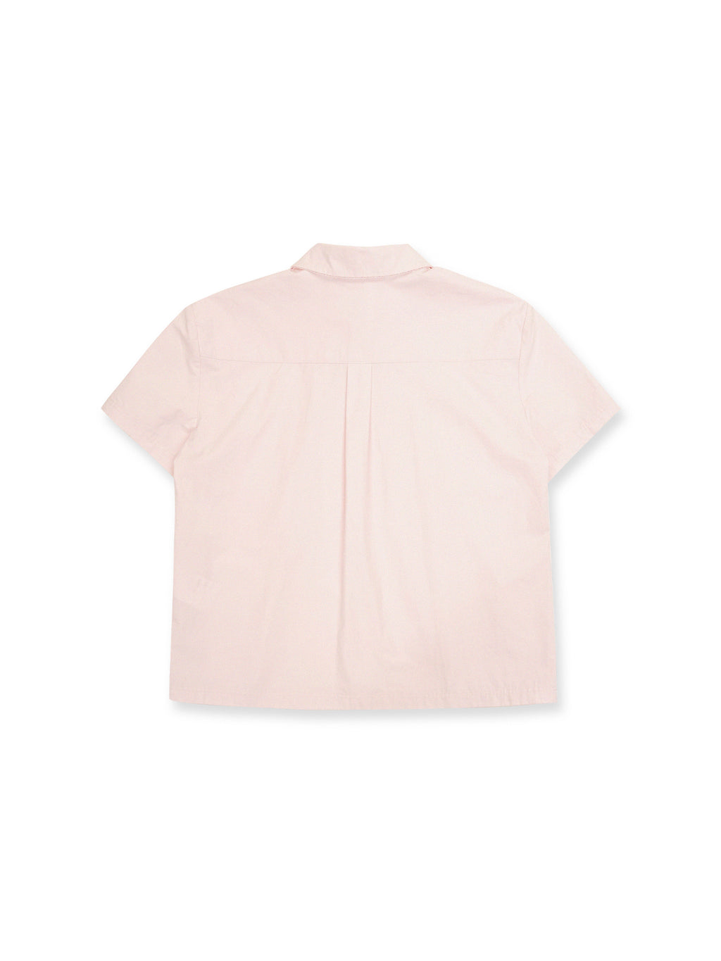 *Peter Pan collar pleated short-sleeved shirt