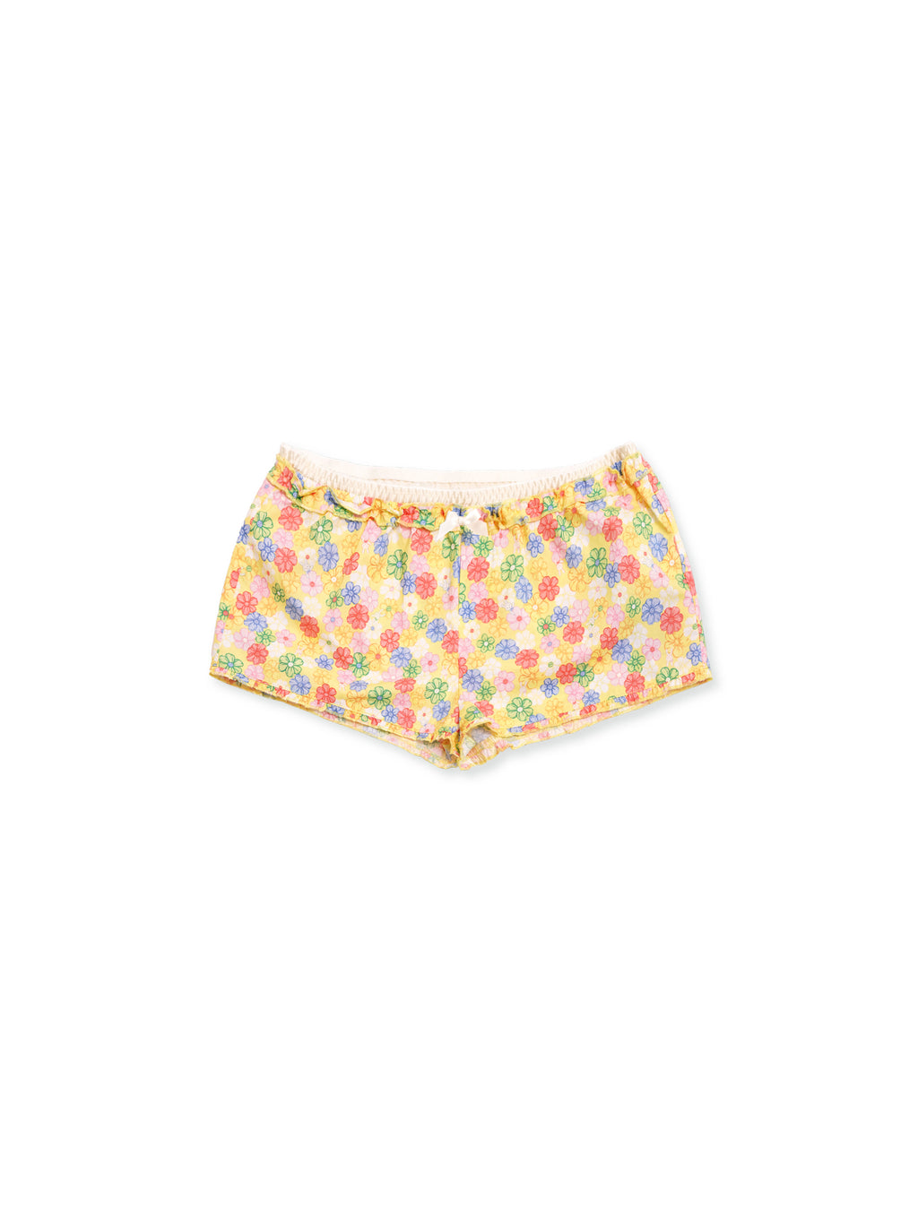 *Fake two-piece floral shorts