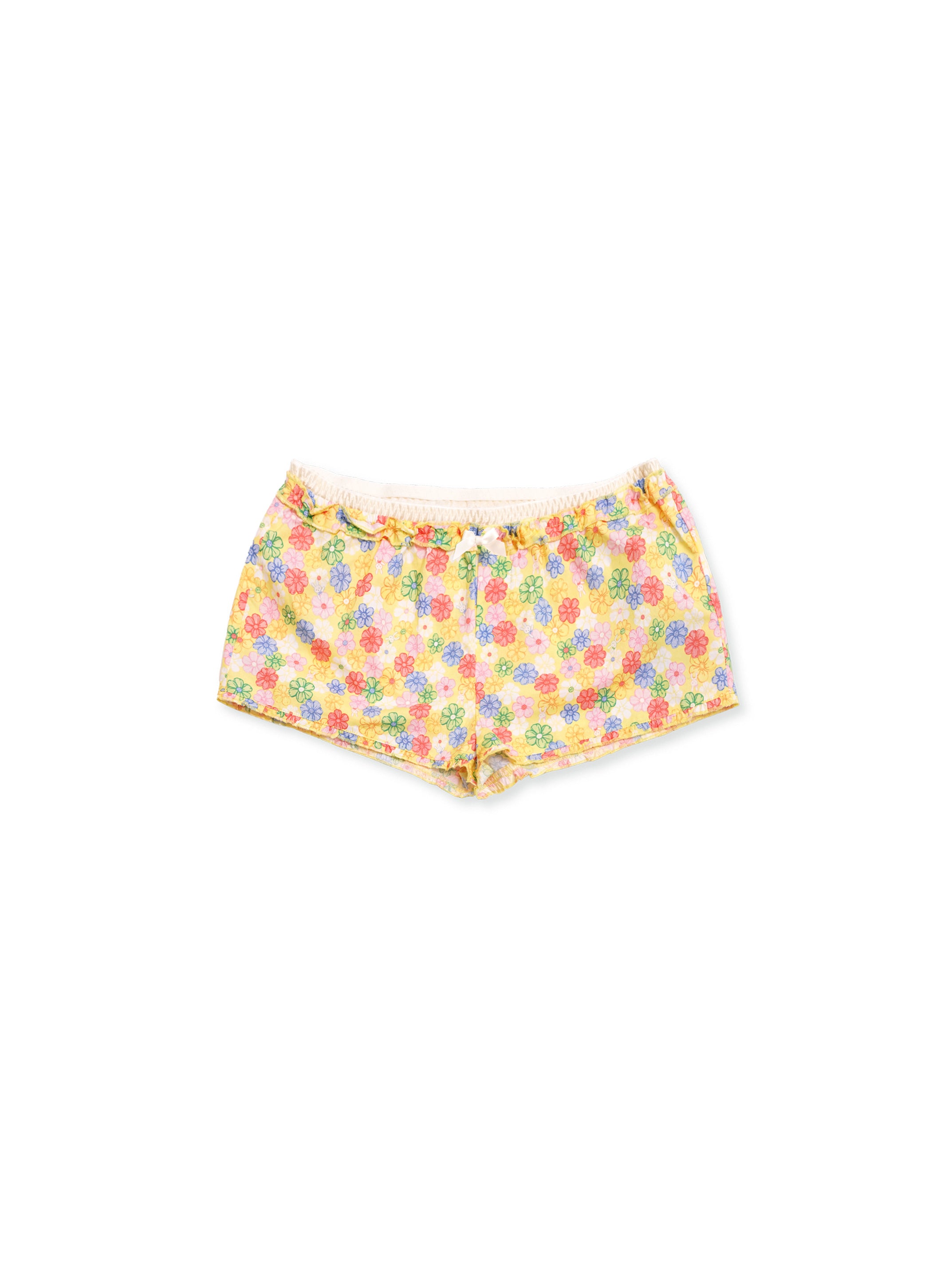 *Fake two-piece floral shorts