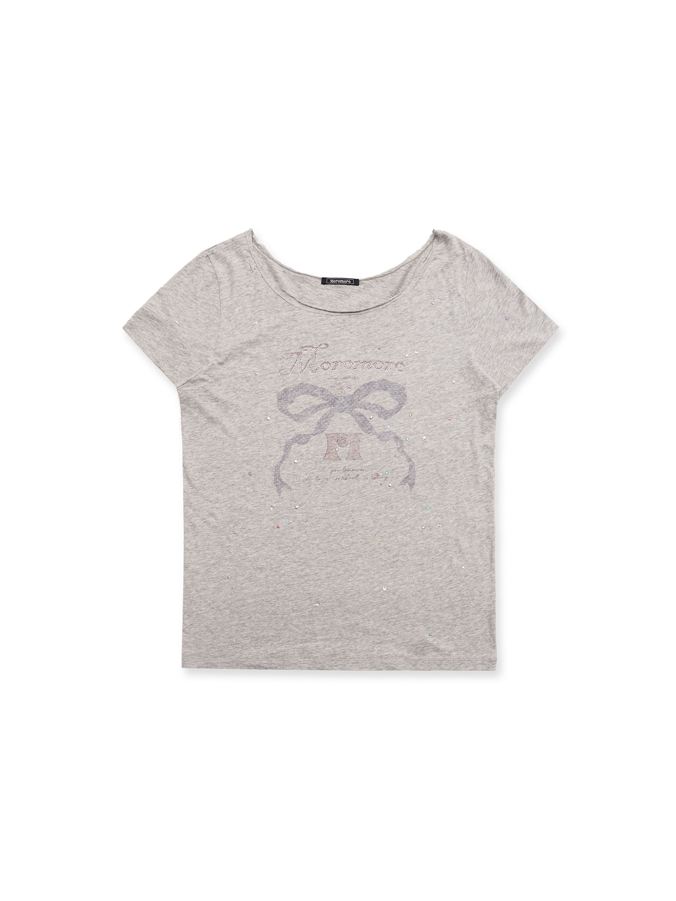 *Bow Print Short-Sleeve T-Shirt