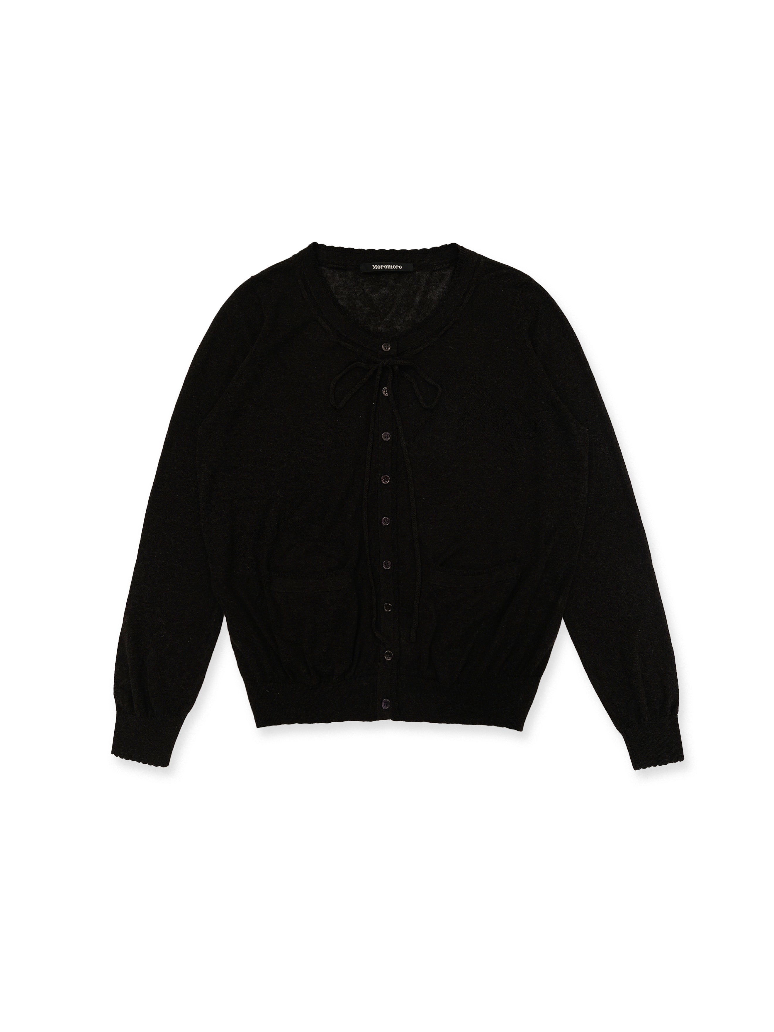 *Bow-tie jacquard cardigan