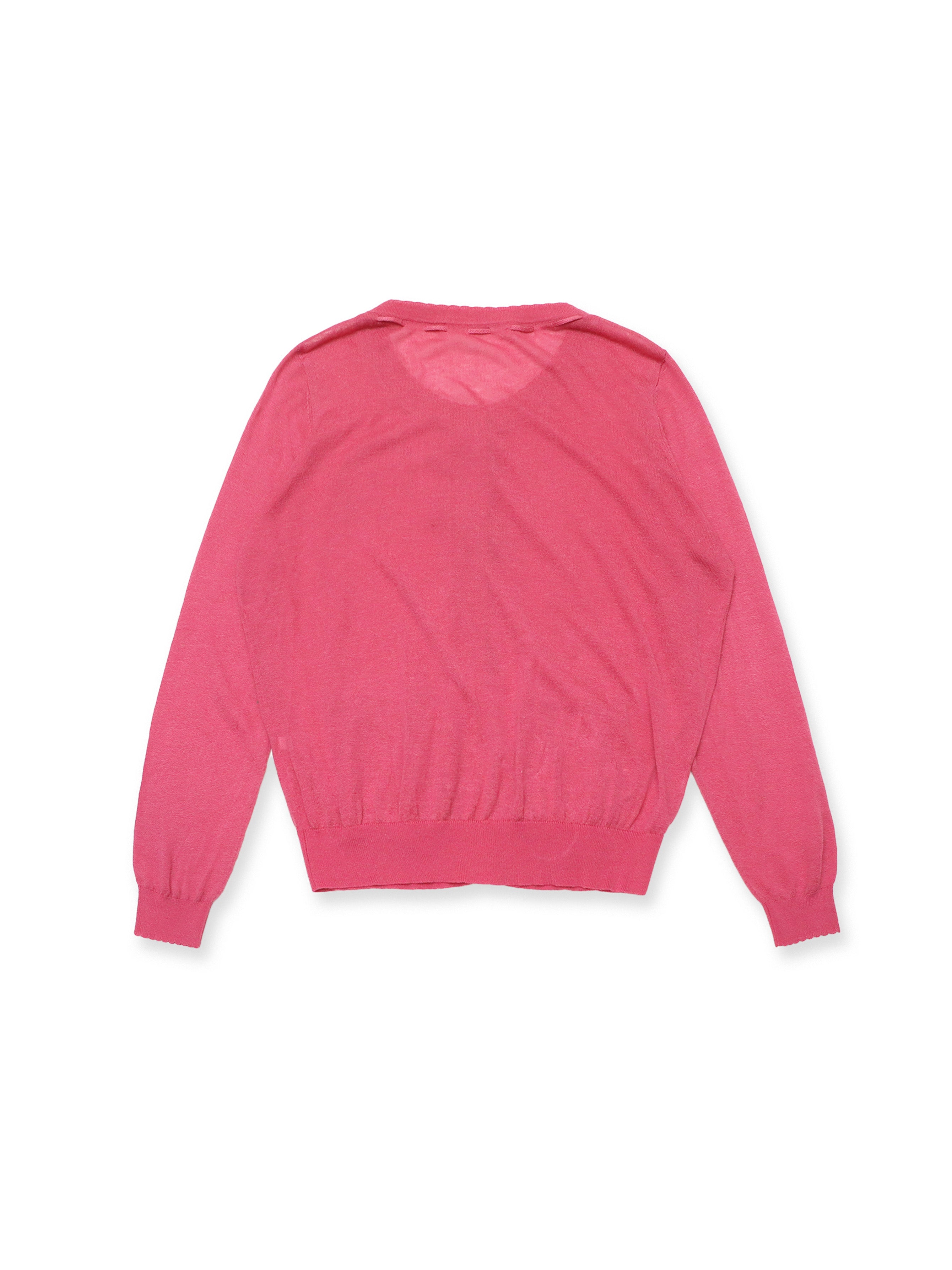 *Bow-tie jacquard cardigan