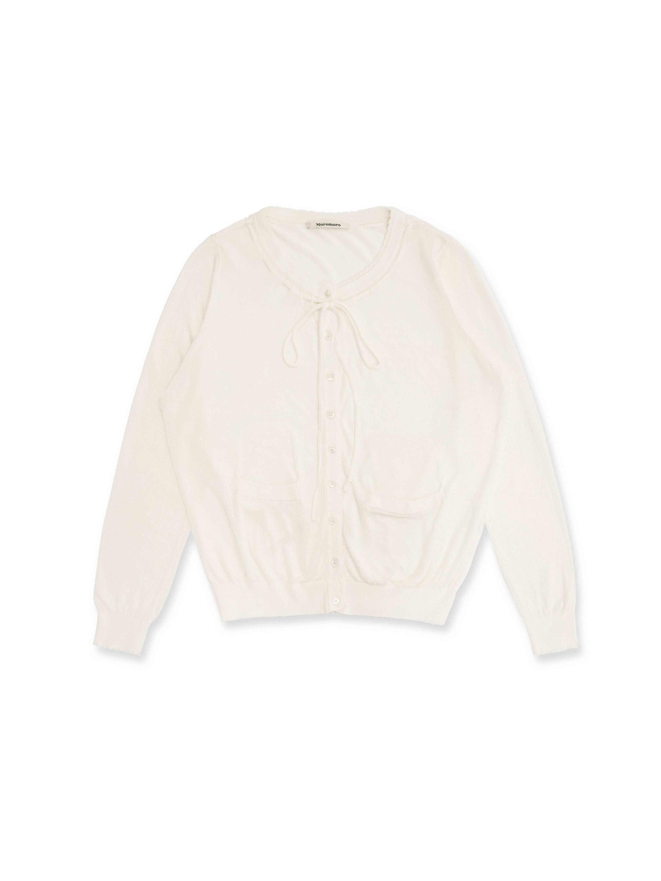 *Bow-tie jacquard cardigan