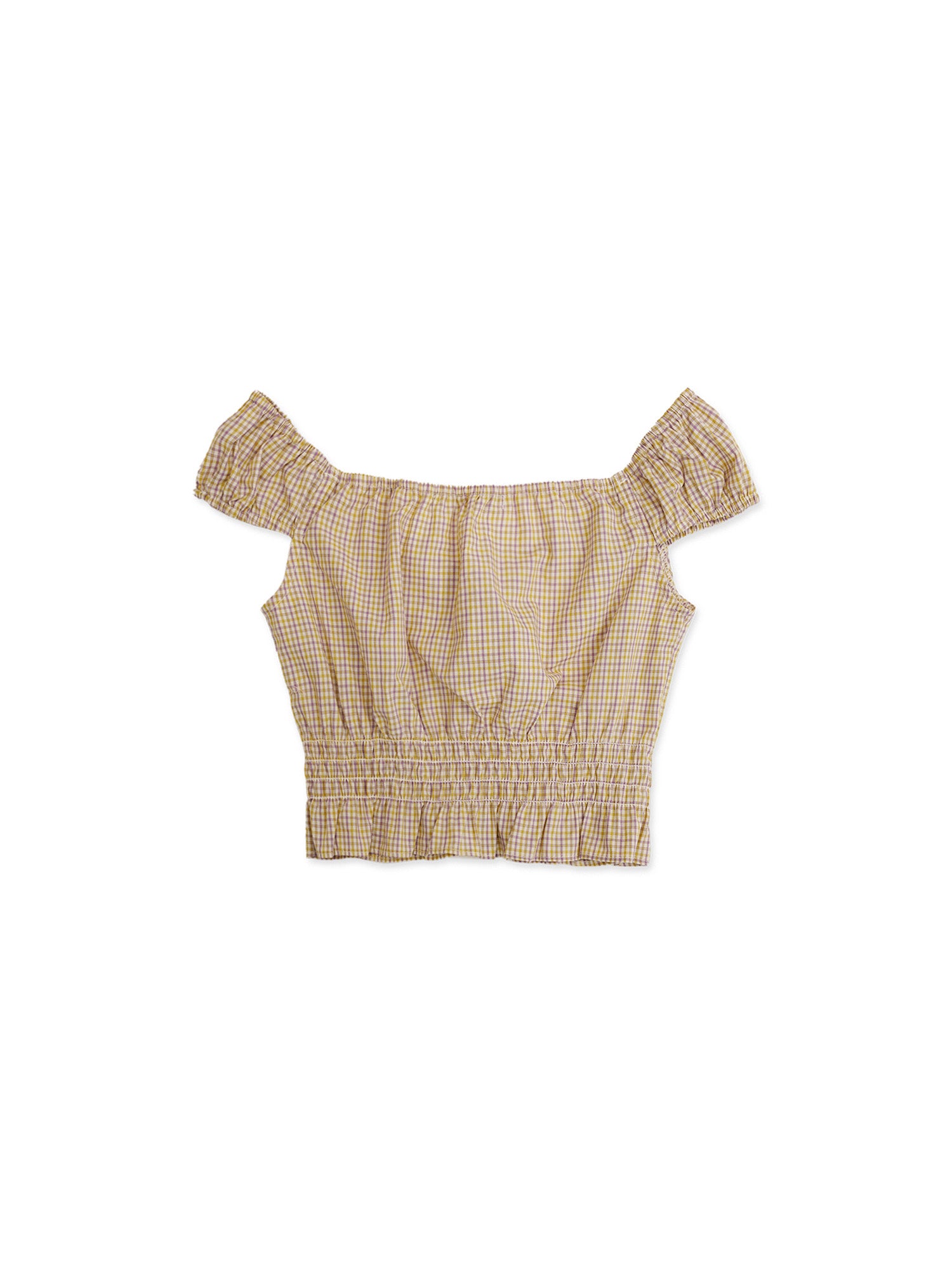 *Off-the-shoulder puff sleeve cardigan