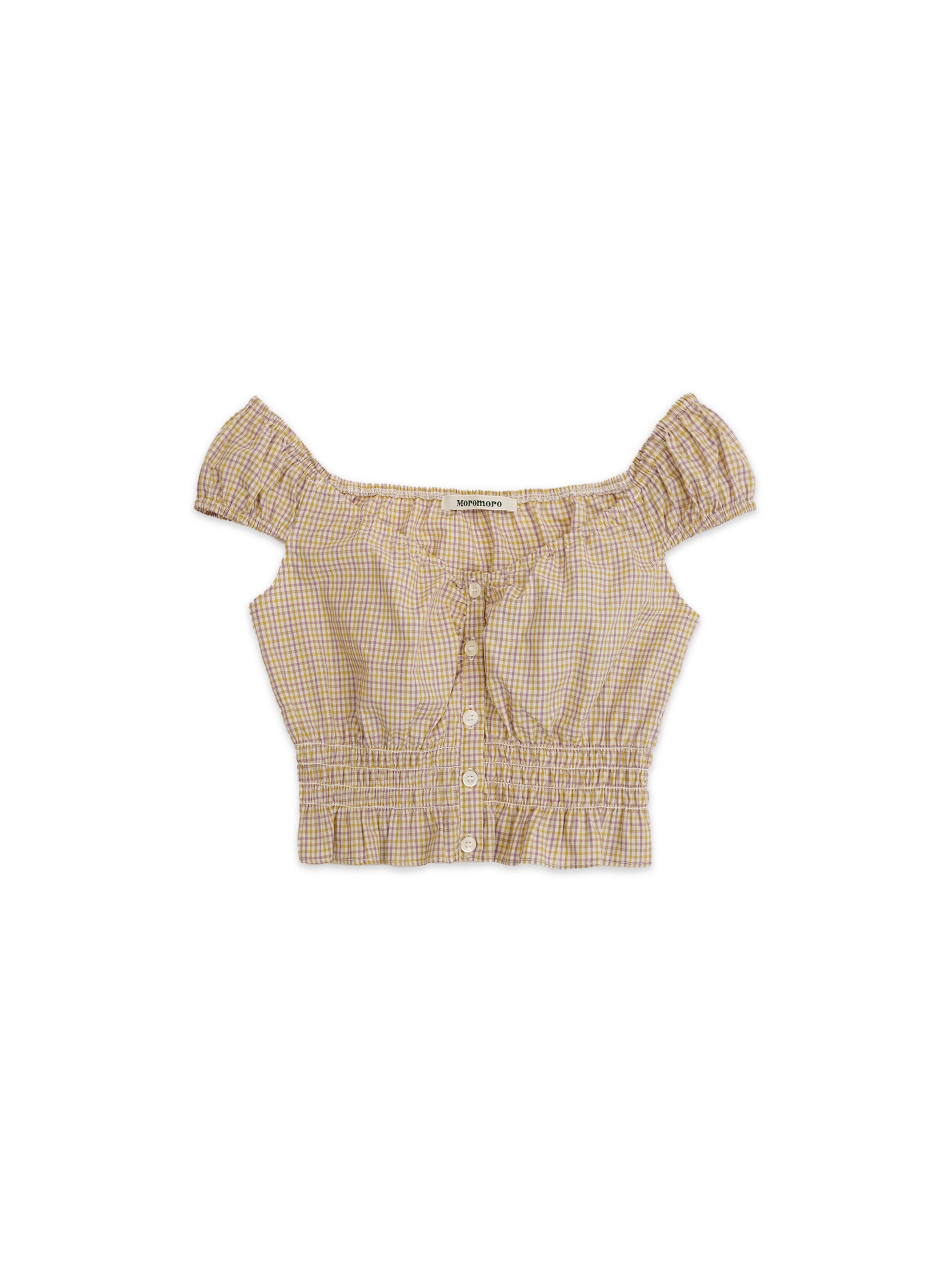 *Off-the-shoulder puff sleeve cardigan