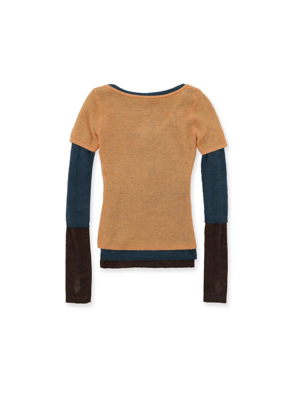 *Three layered color-blocked sweaters