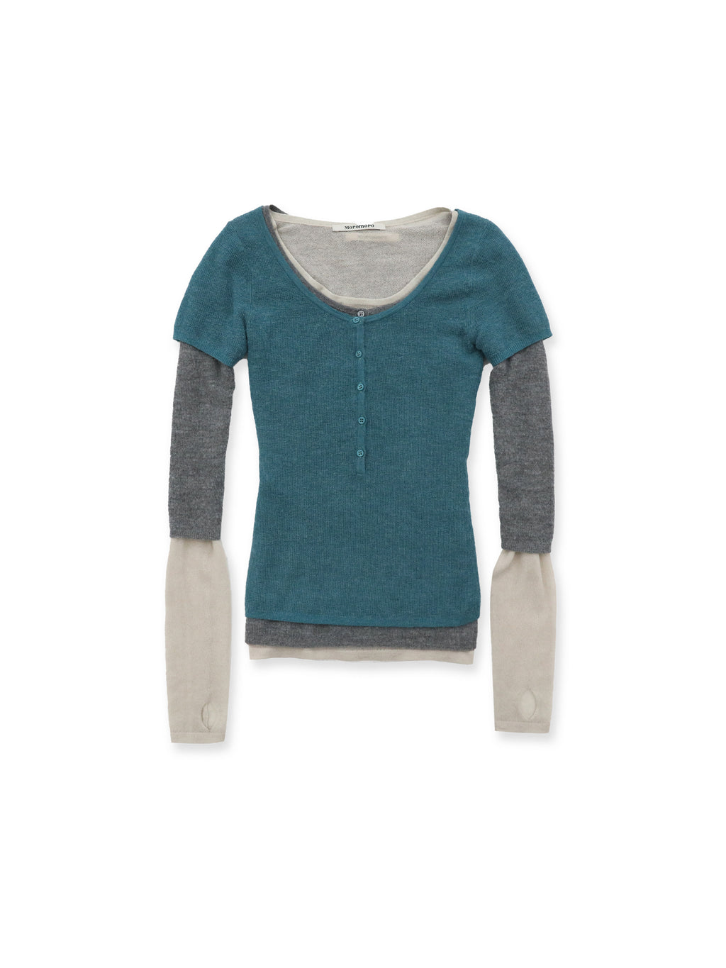*Three layered color-blocked sweaters