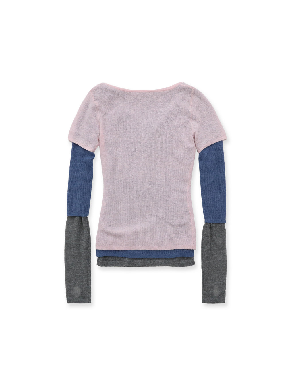 *Three layered color-blocked sweaters