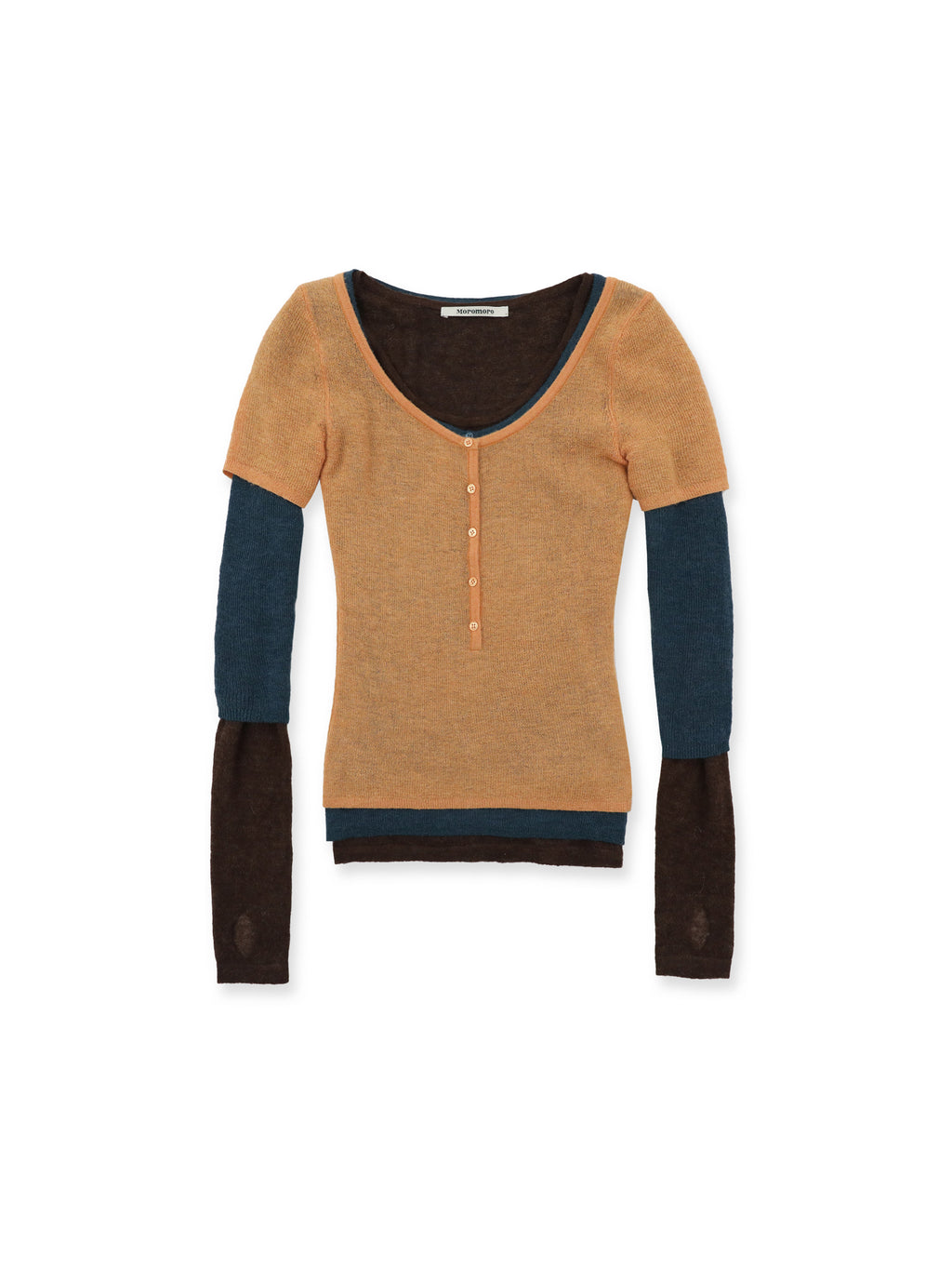 *Three layered color-blocked sweaters