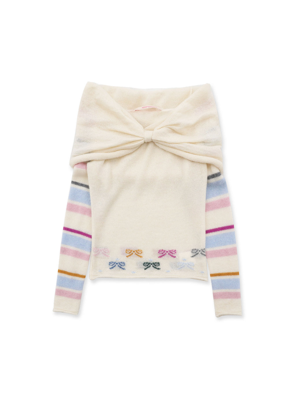*Striped bow sweater