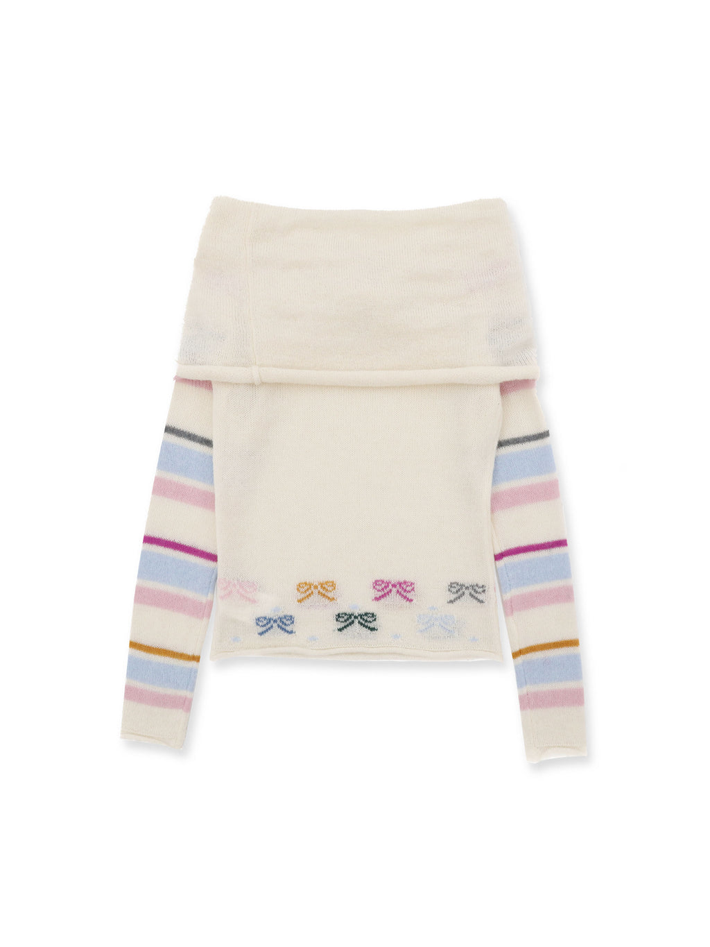 *Striped bow sweater