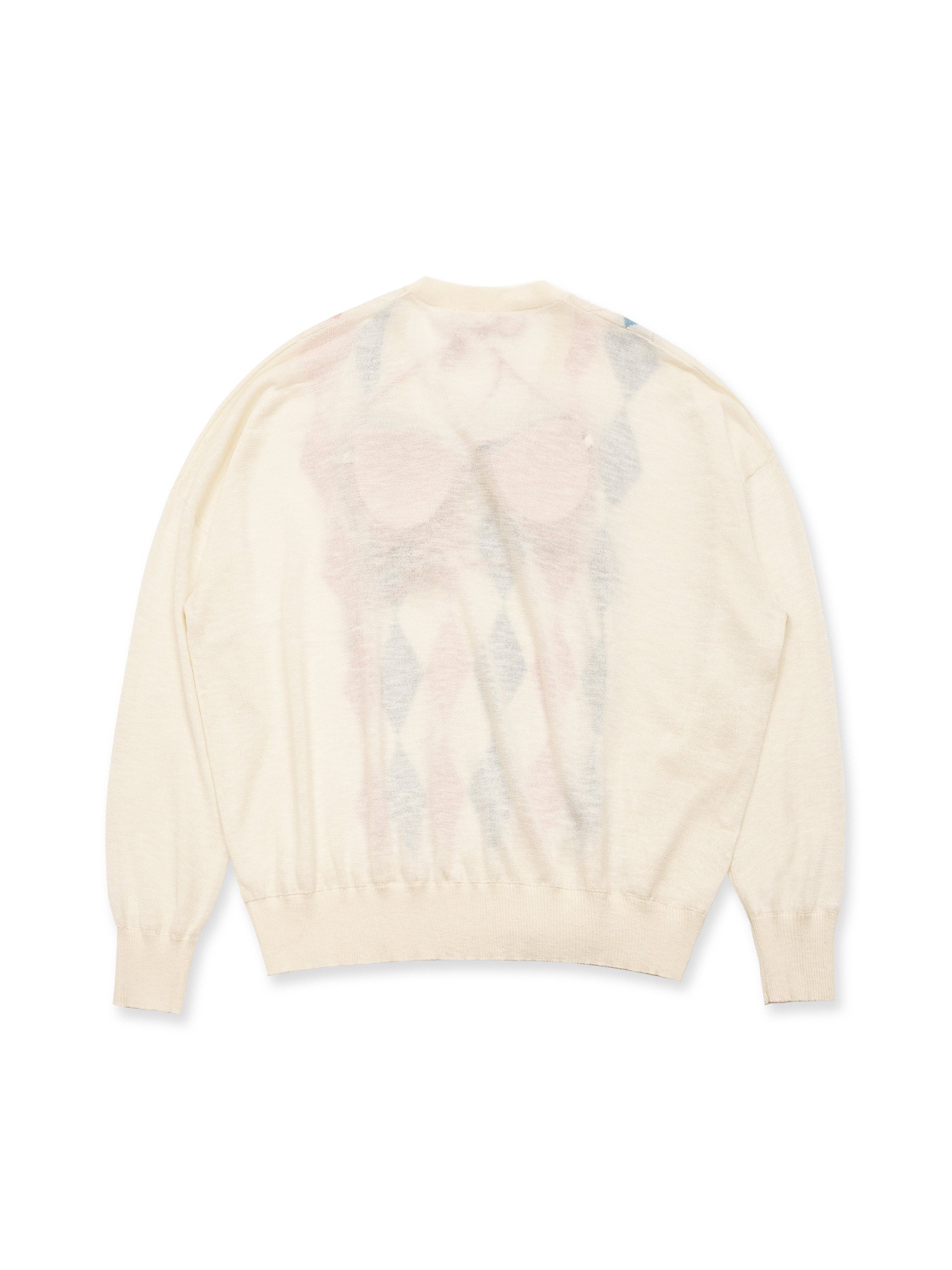 *Springtime diamond V-neck sweater