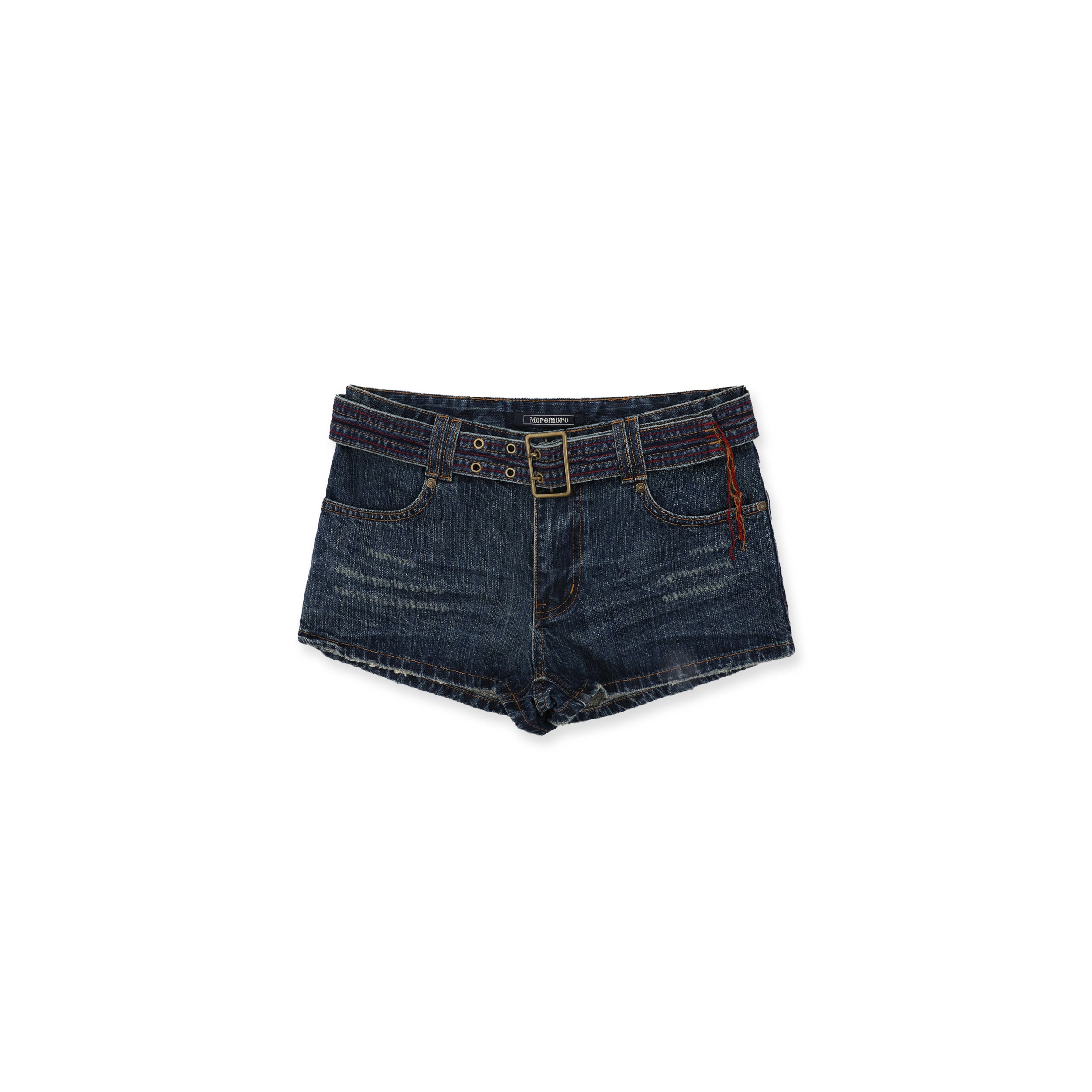 *Color-blocked stitched textured shorts
