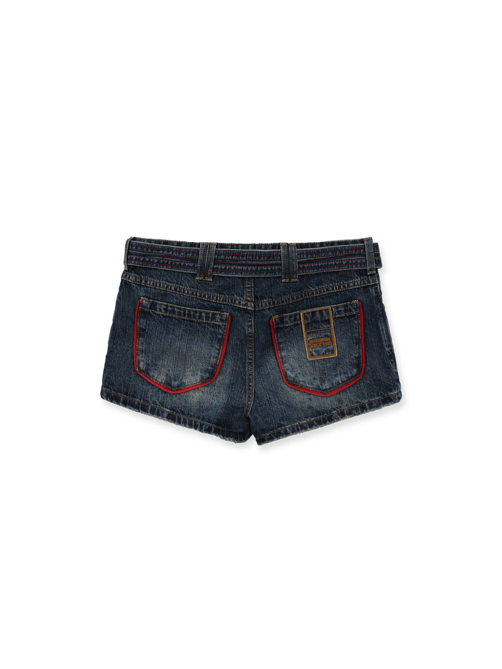 *Color-blocked stitched textured shorts