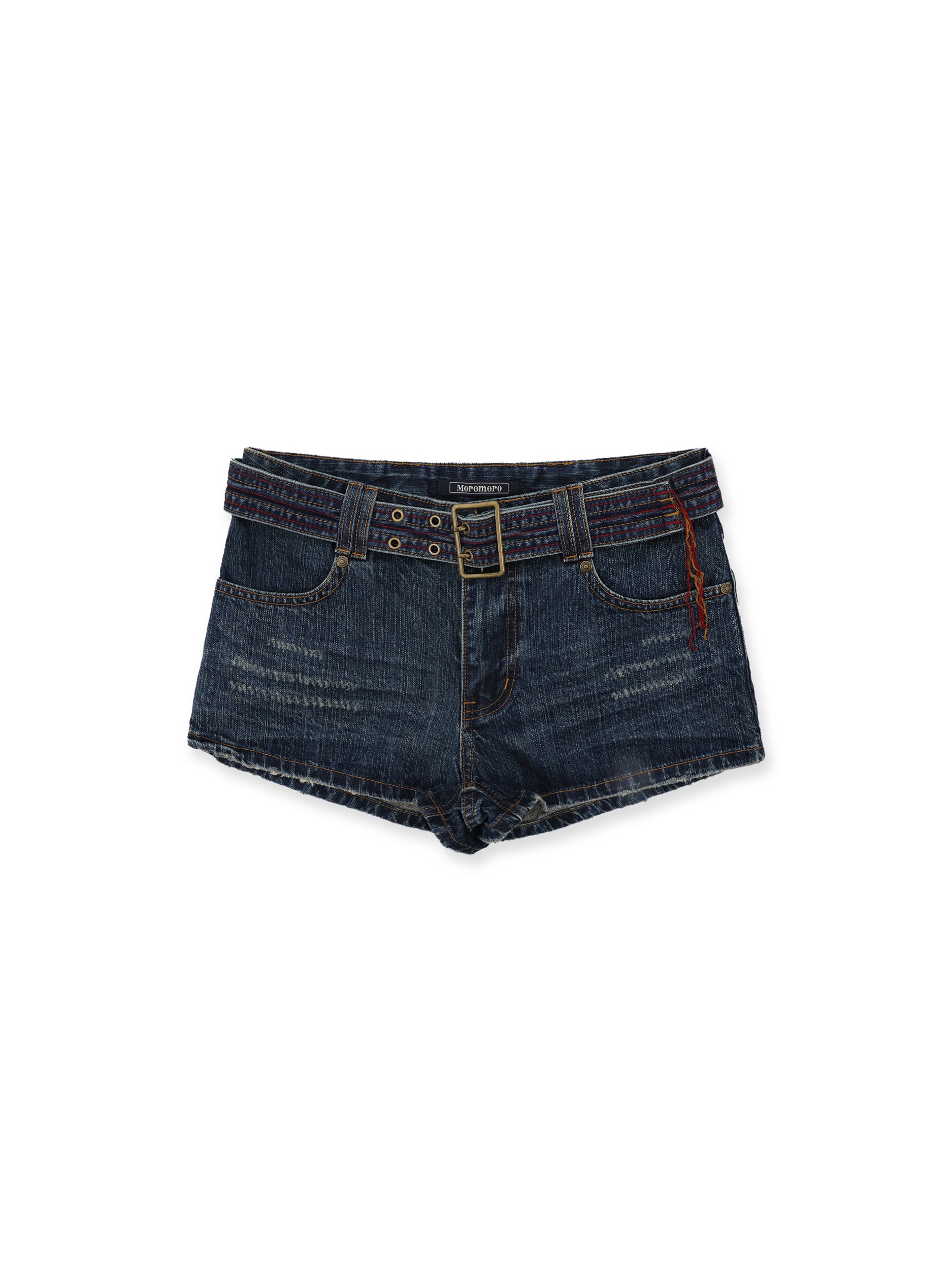 *Color-blocked stitched textured shorts