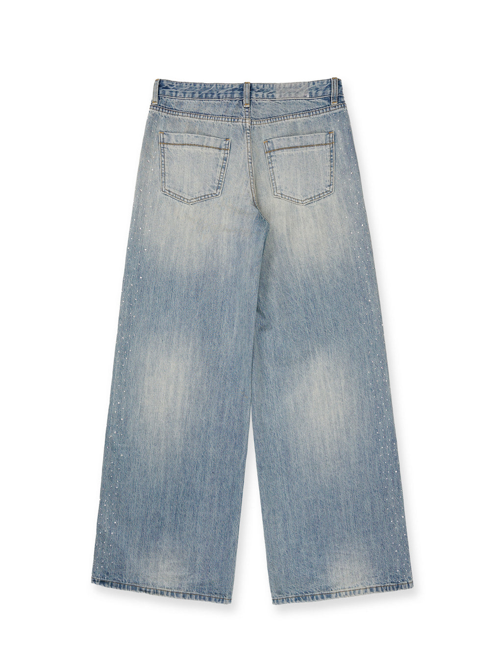 *Rhinestone straight-leg jeans