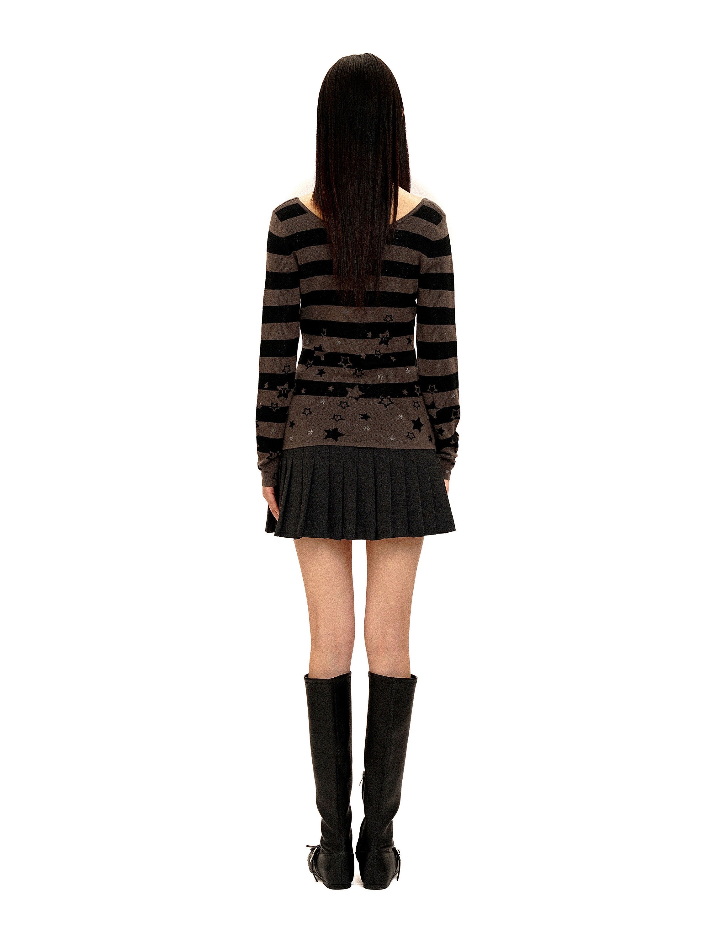*Star striped knit sweater