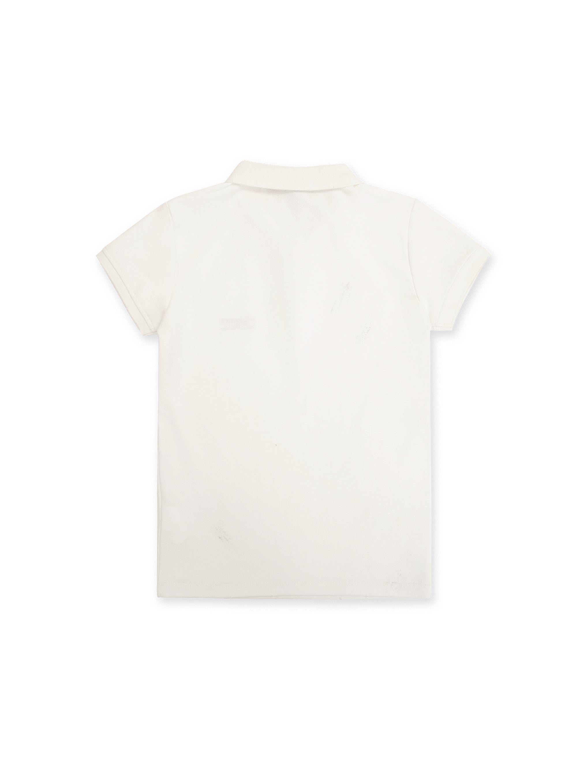 *Silver glitter slim-fit polo short-sleeved T-shirt