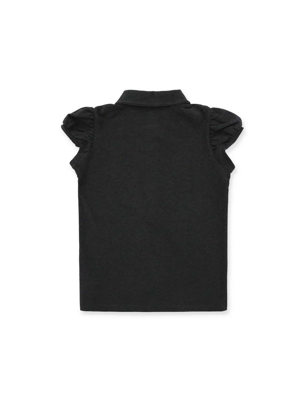 *Puff-sleeved slim-fit polo shirt