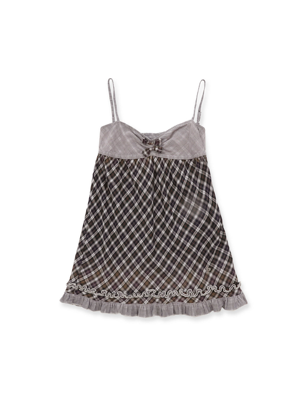 *Plaid suspender dress