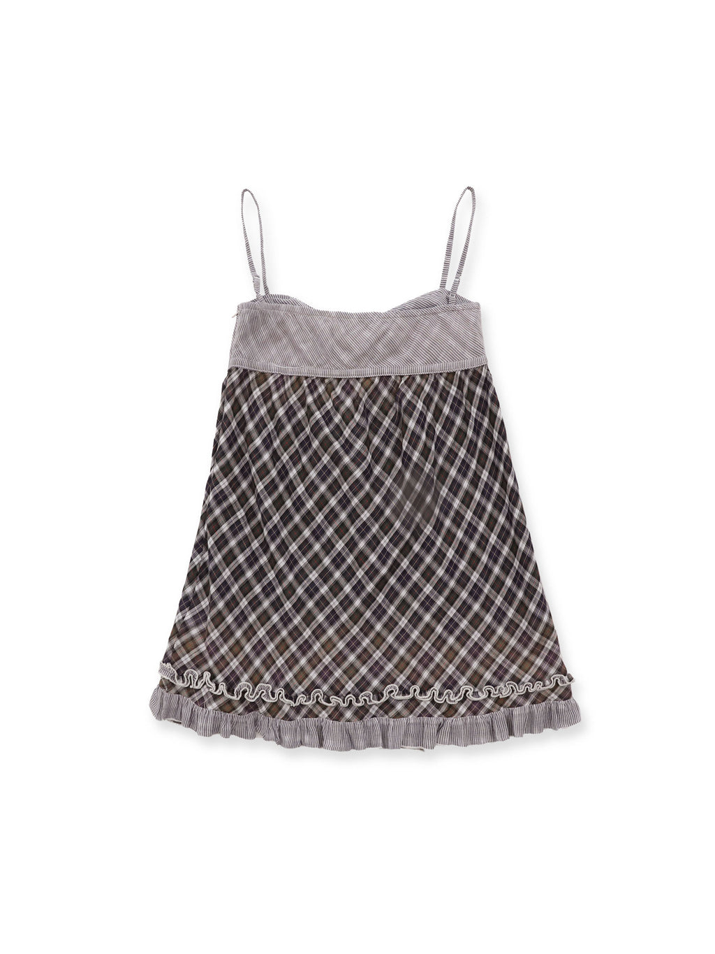 *Plaid suspender dress