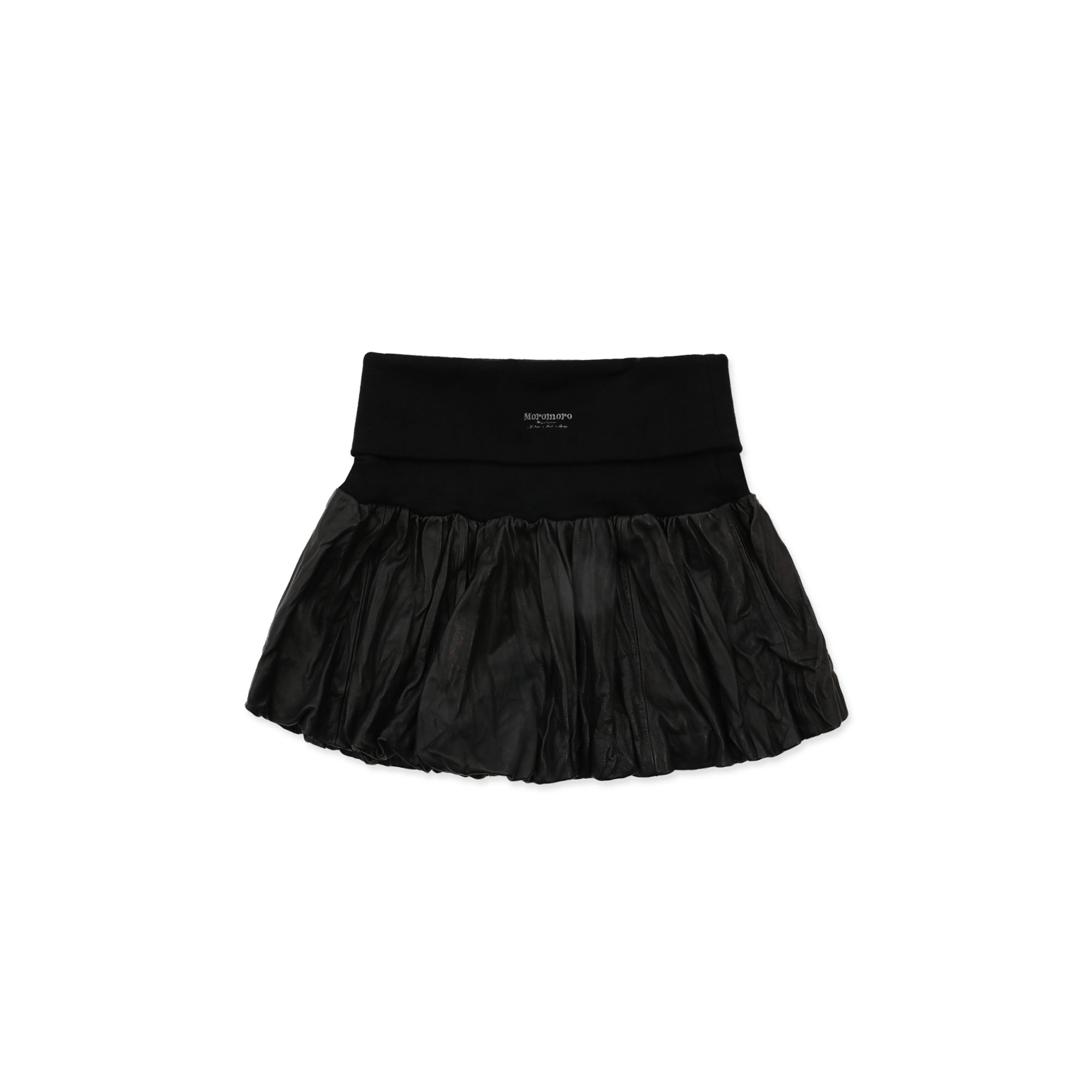 *Pleated tulip-shaped sheepskin skirt