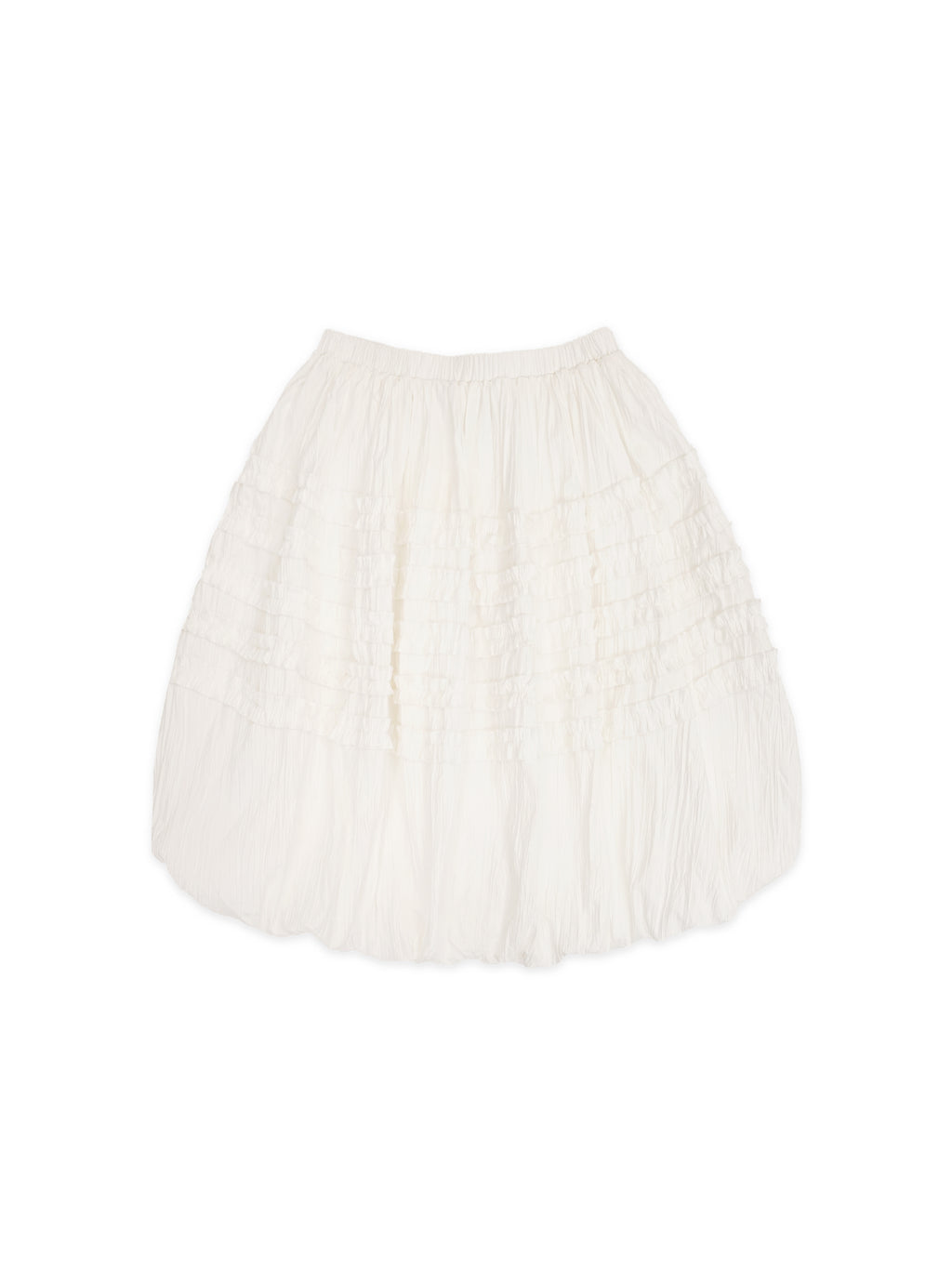 *Textured pleated lace tulip skirt