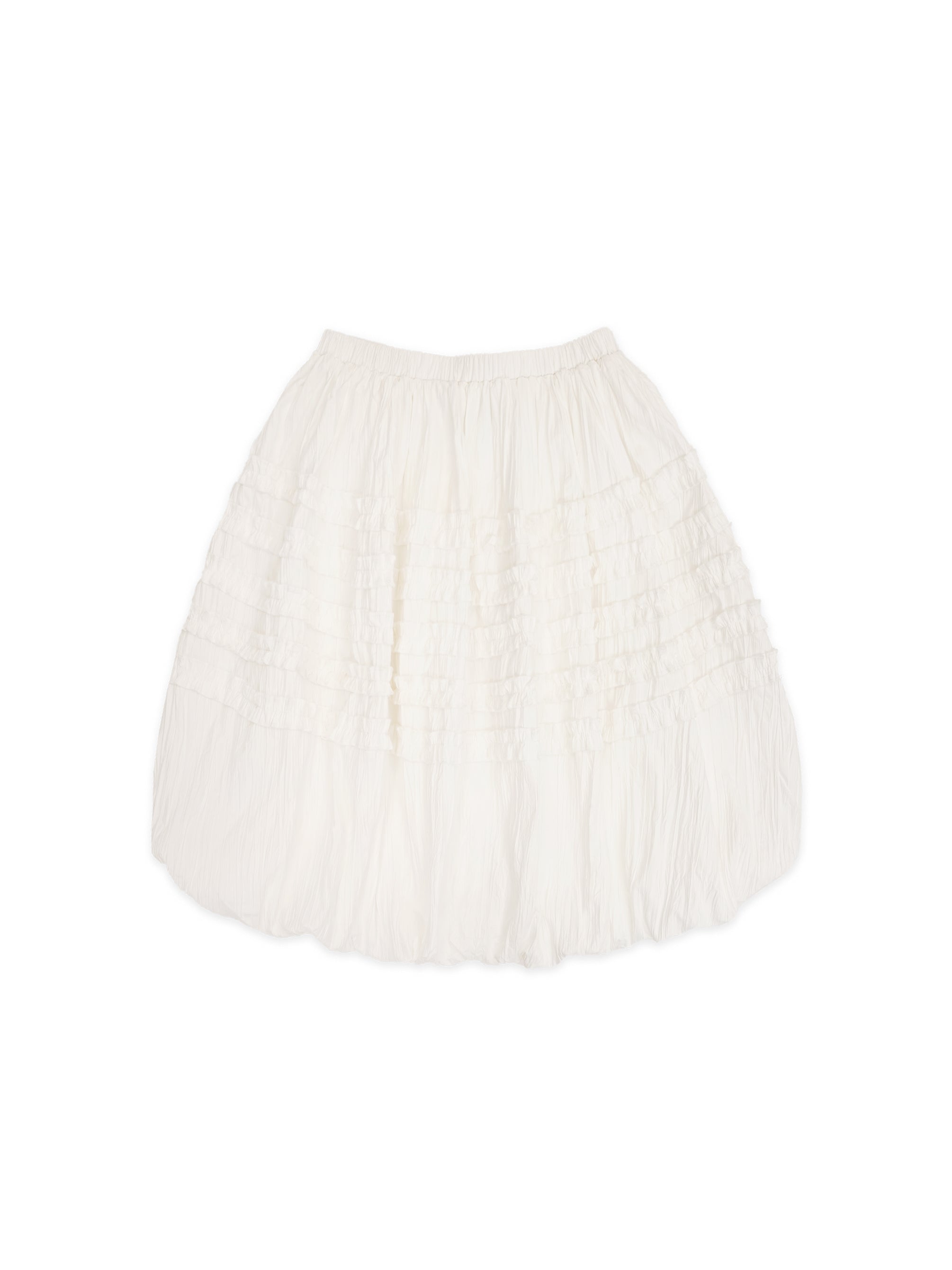 *Textured pleated lace tulip skirt