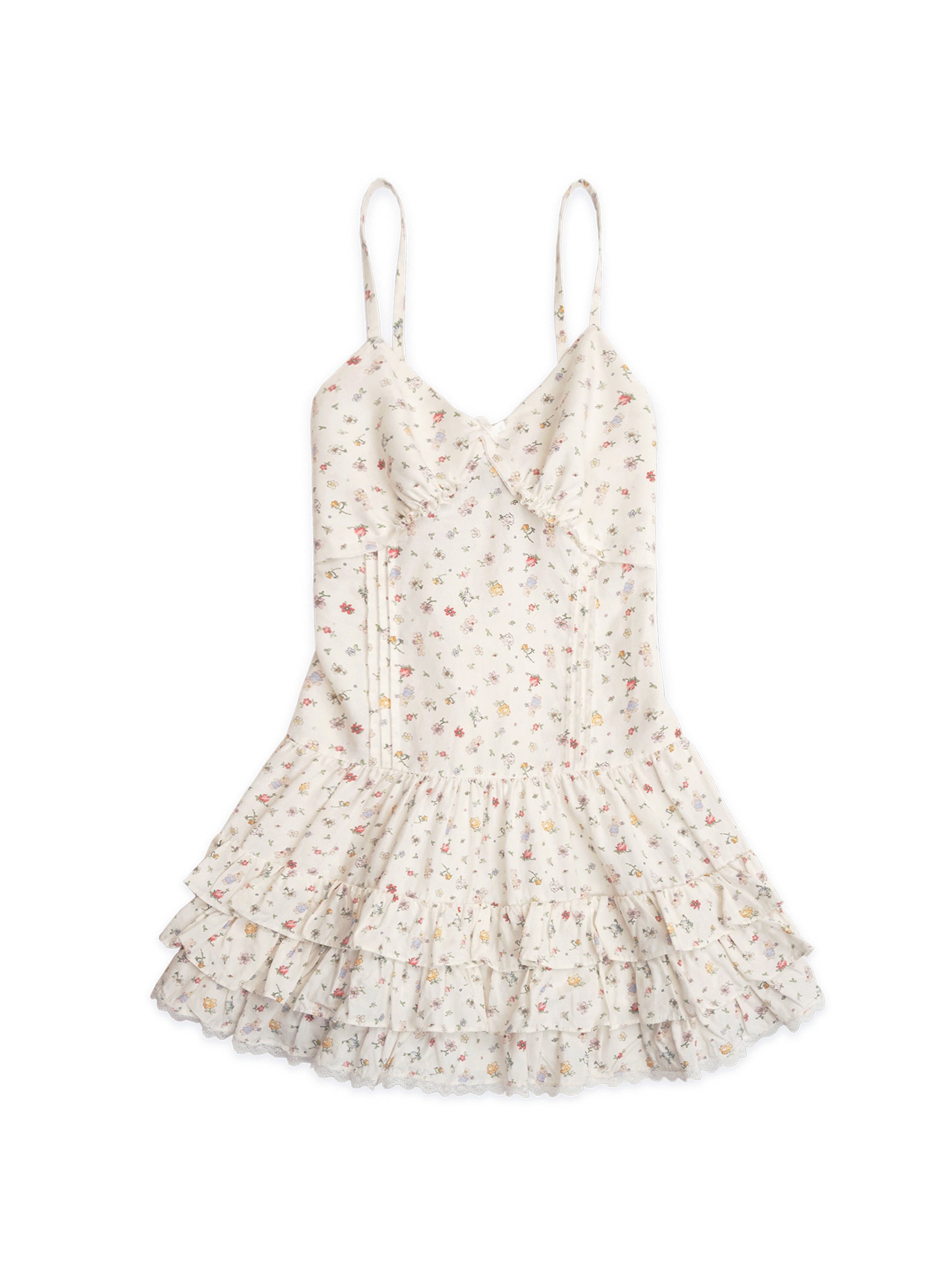 *Floral lace multi-layered camisole dress