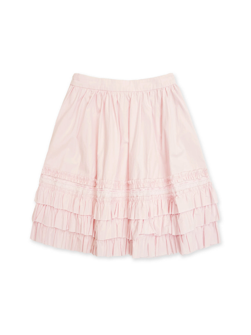 *Ruffled tiered midi skirt