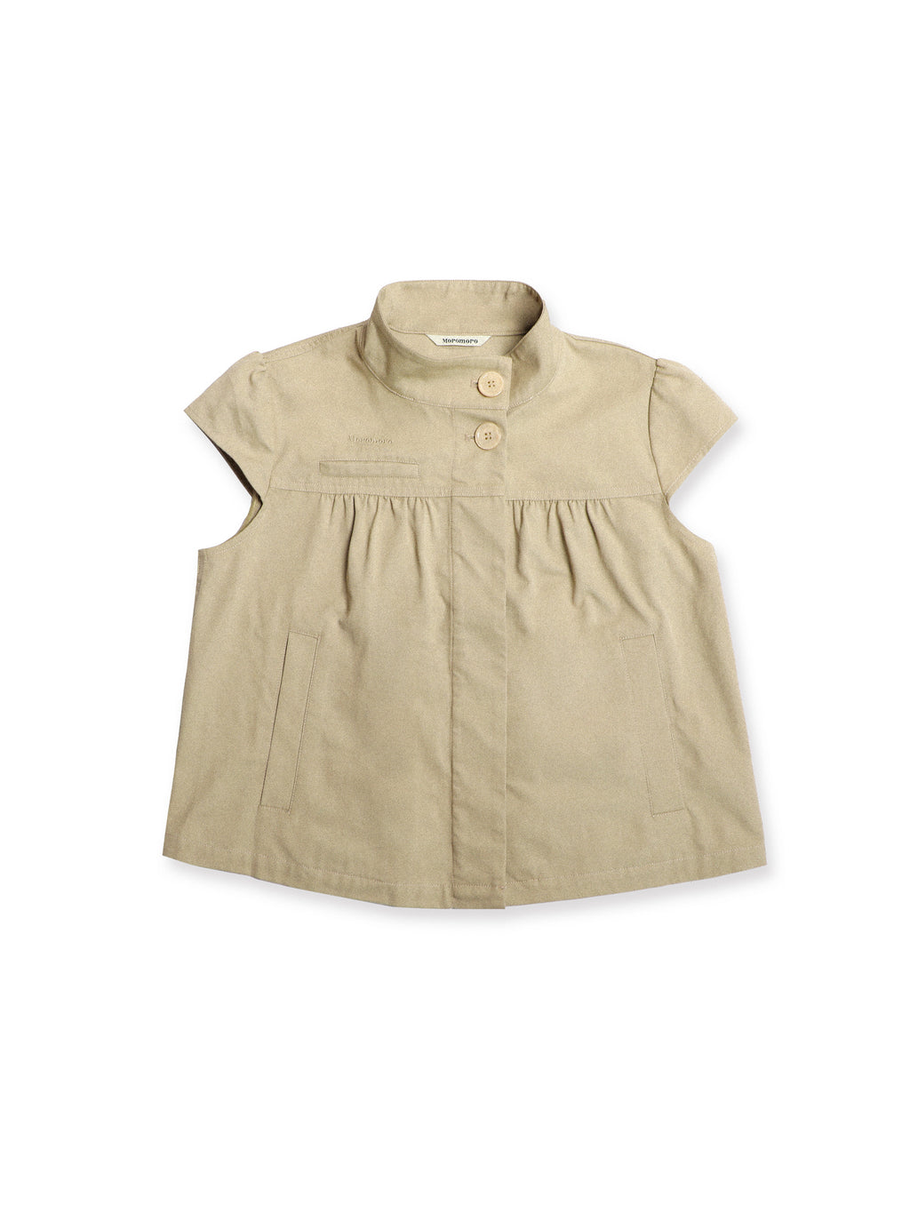 *Retro puff sleeve A-line short-sleeved jacket