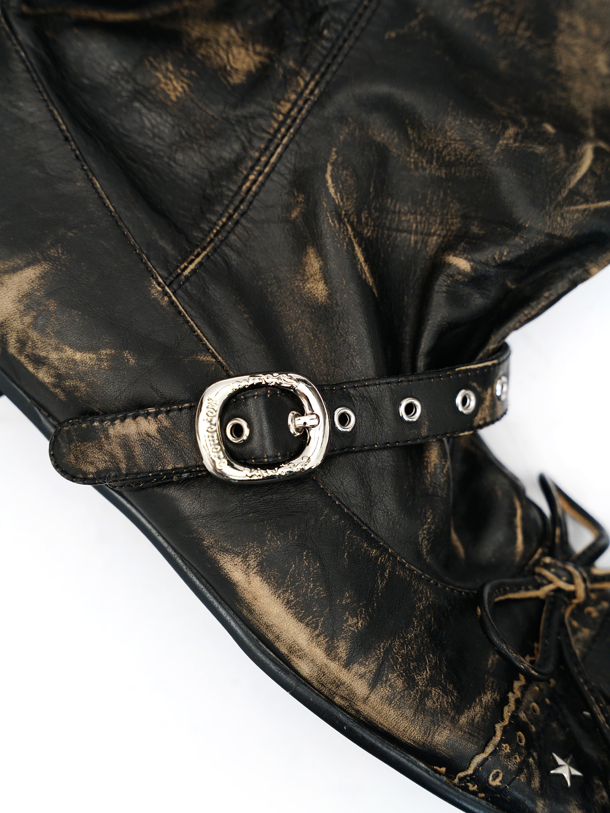 *Retro star studded slouch boots