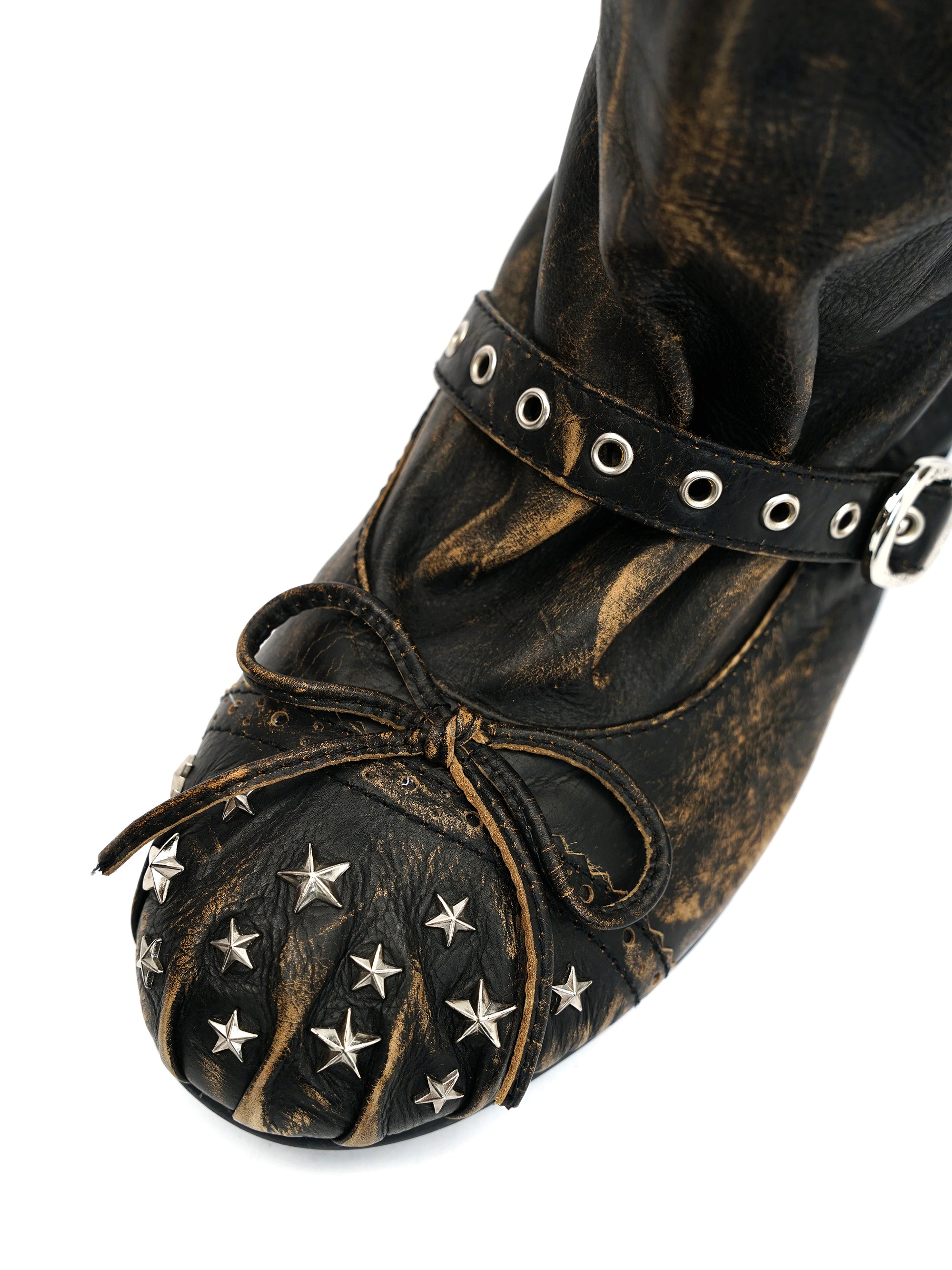 *Retro star studded slouch boots