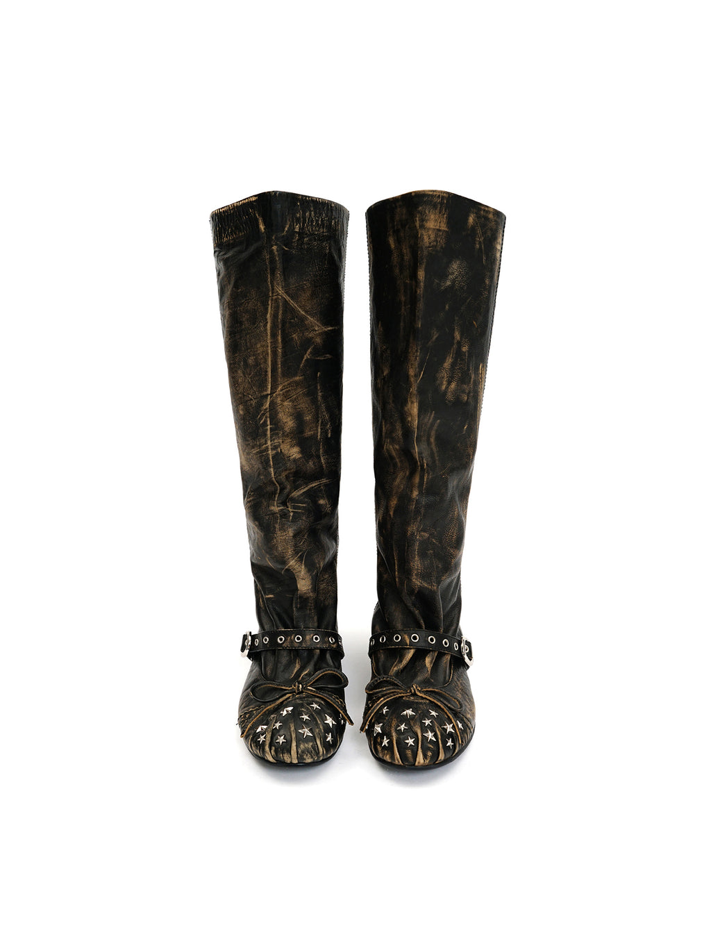 *Retro star studded slouch boots
