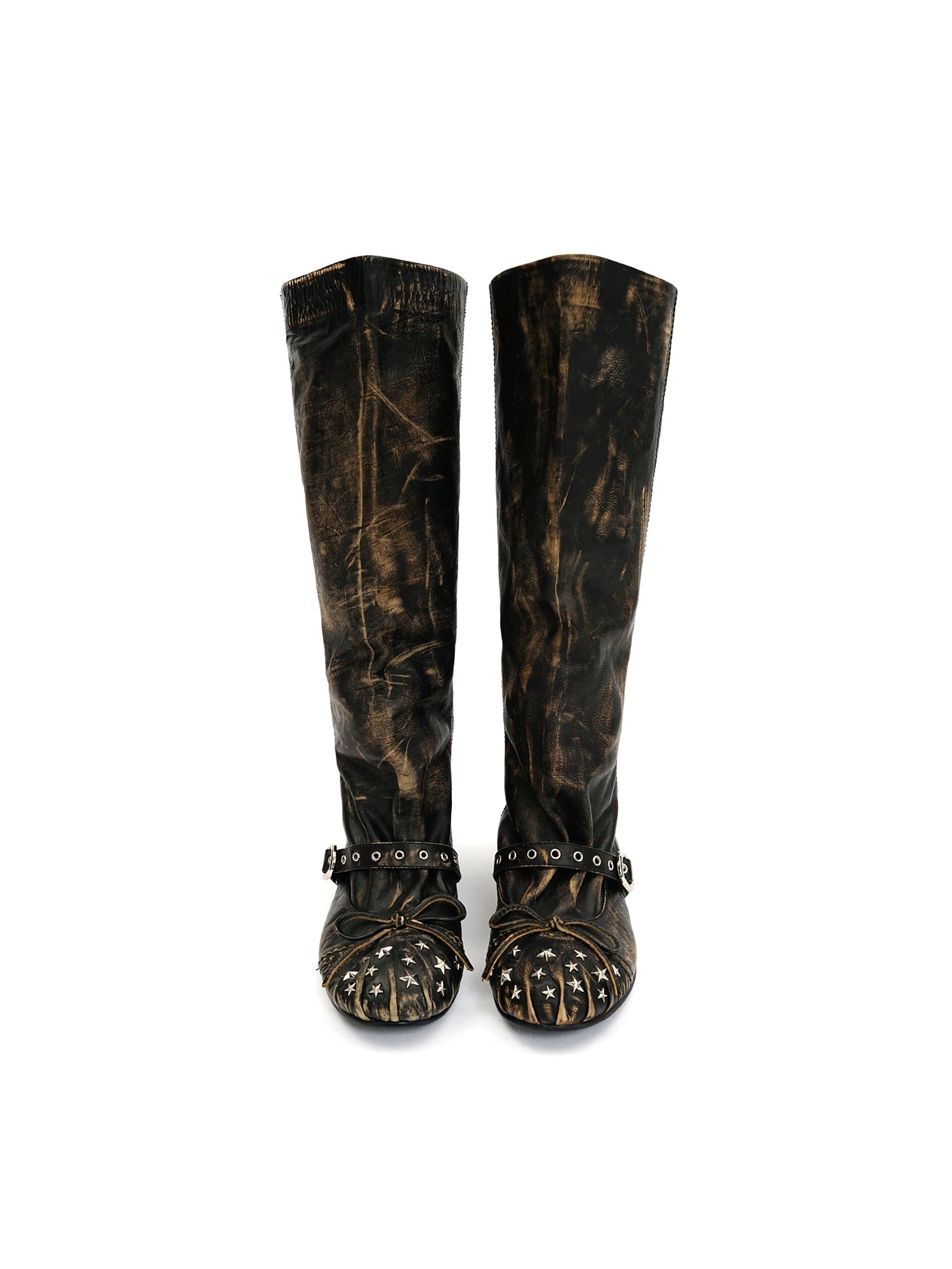 *Retro star studded slouch boots