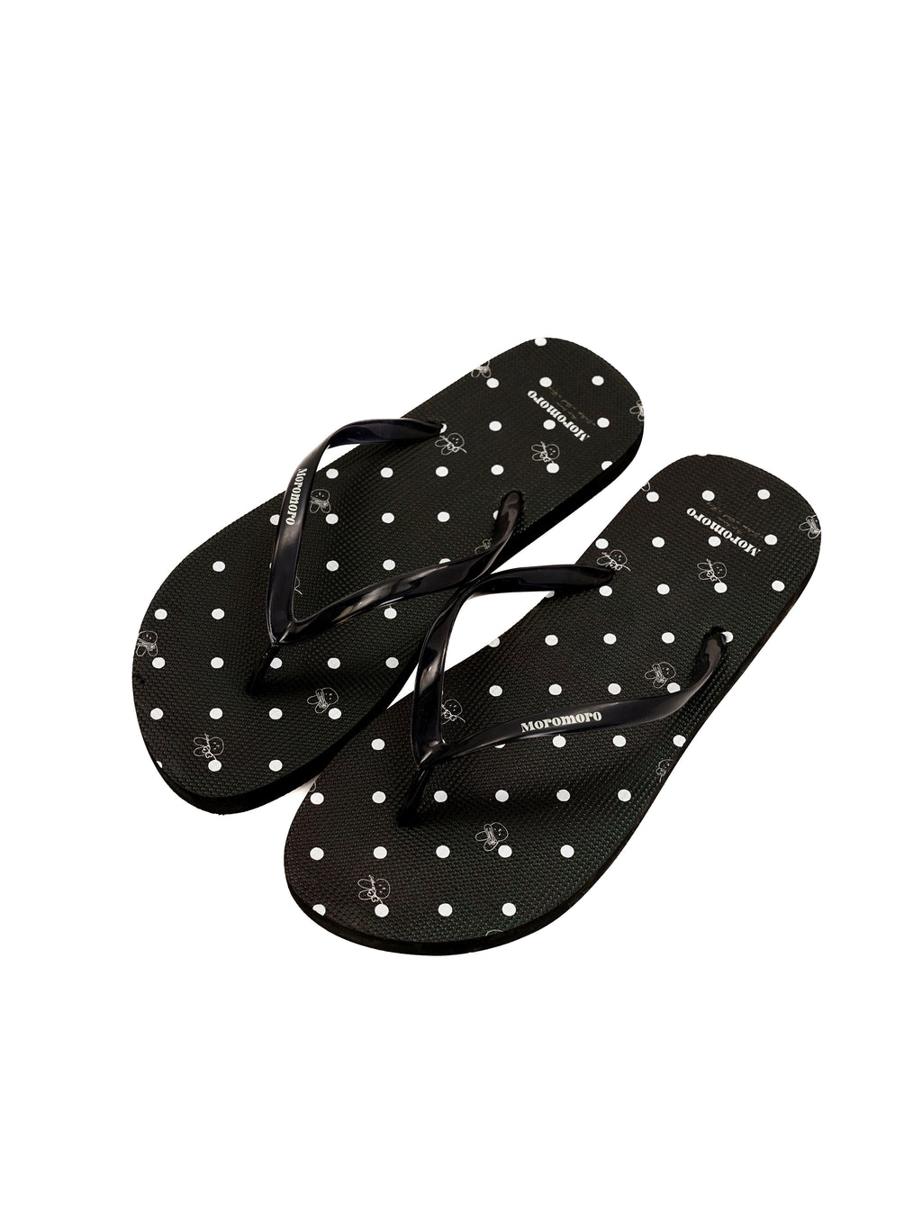 *Polka dot bunny print flip-flops