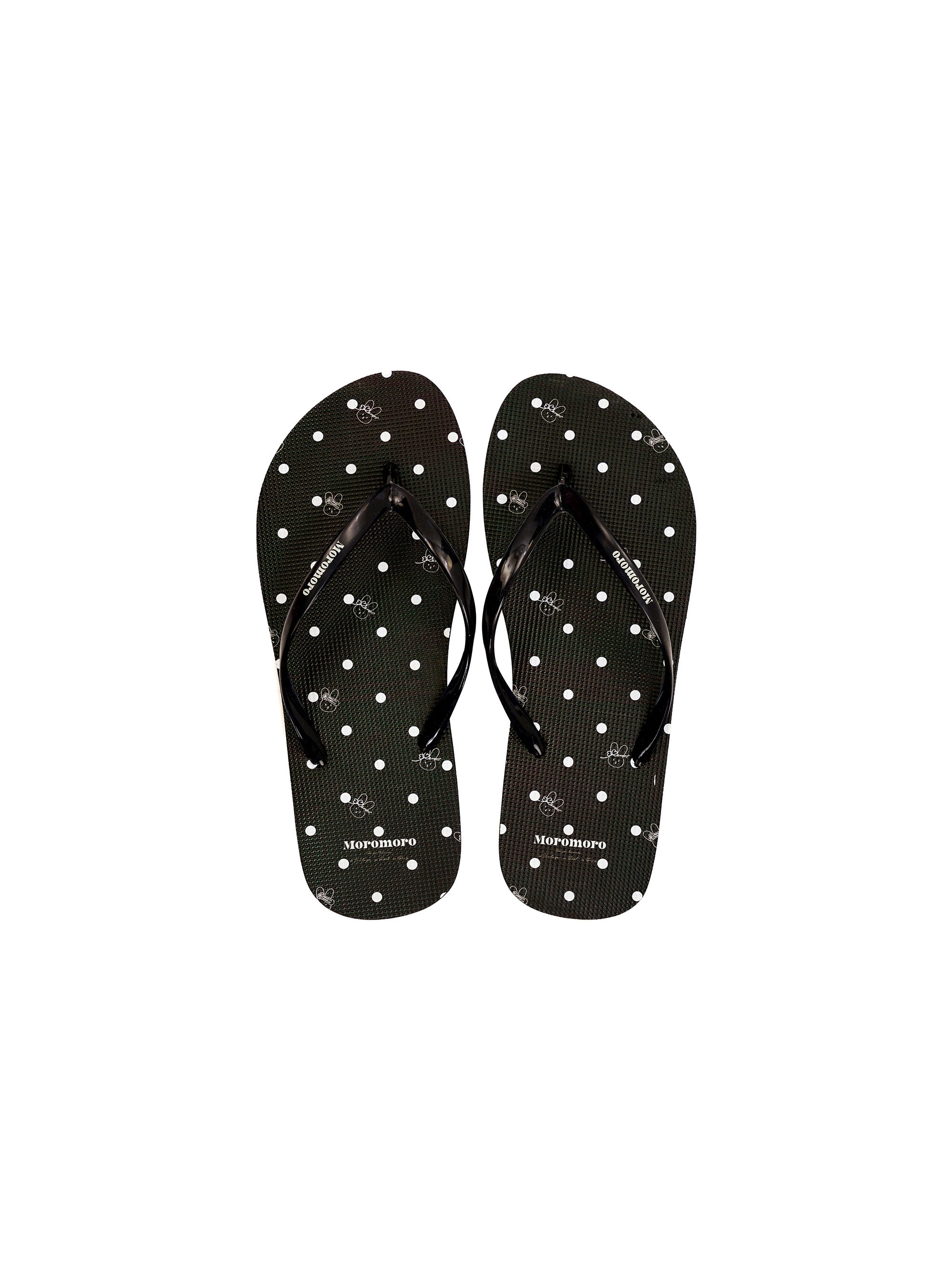 *Polka dot bunny print flip-flops