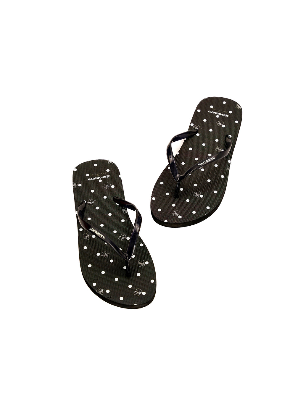 *Polka dot bunny print flip-flops