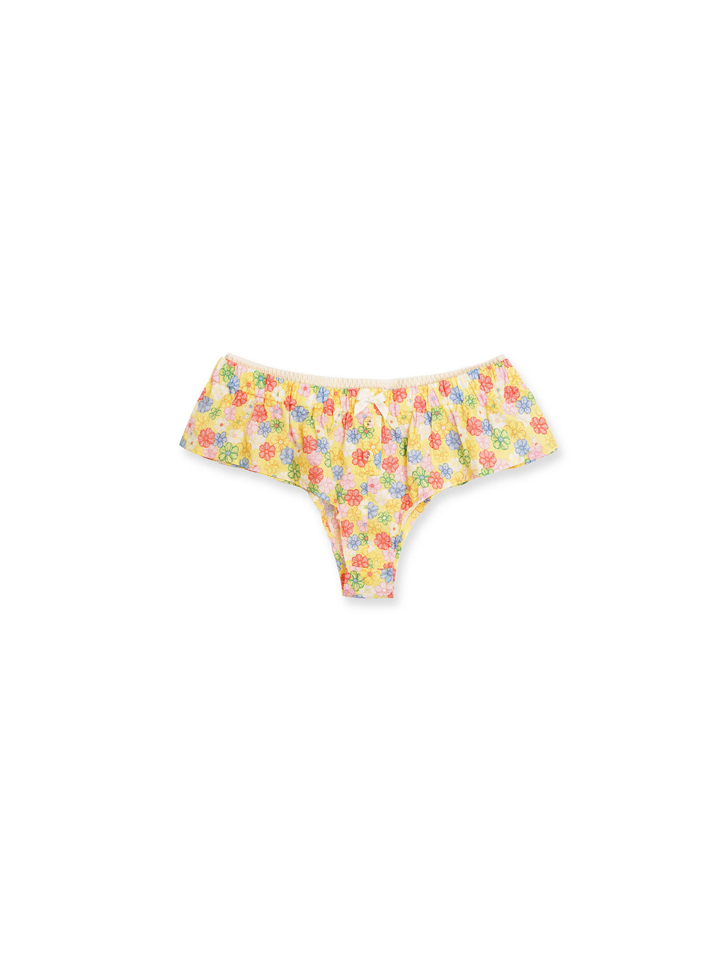 *Fake two-piece floral shorts