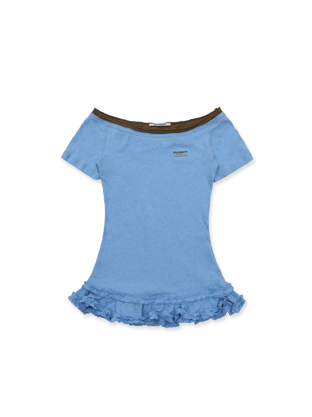 *Color-blocked lace short-sleeved T-shirt