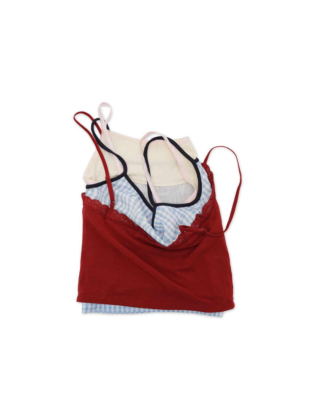 *Faux three-piece layered camisole