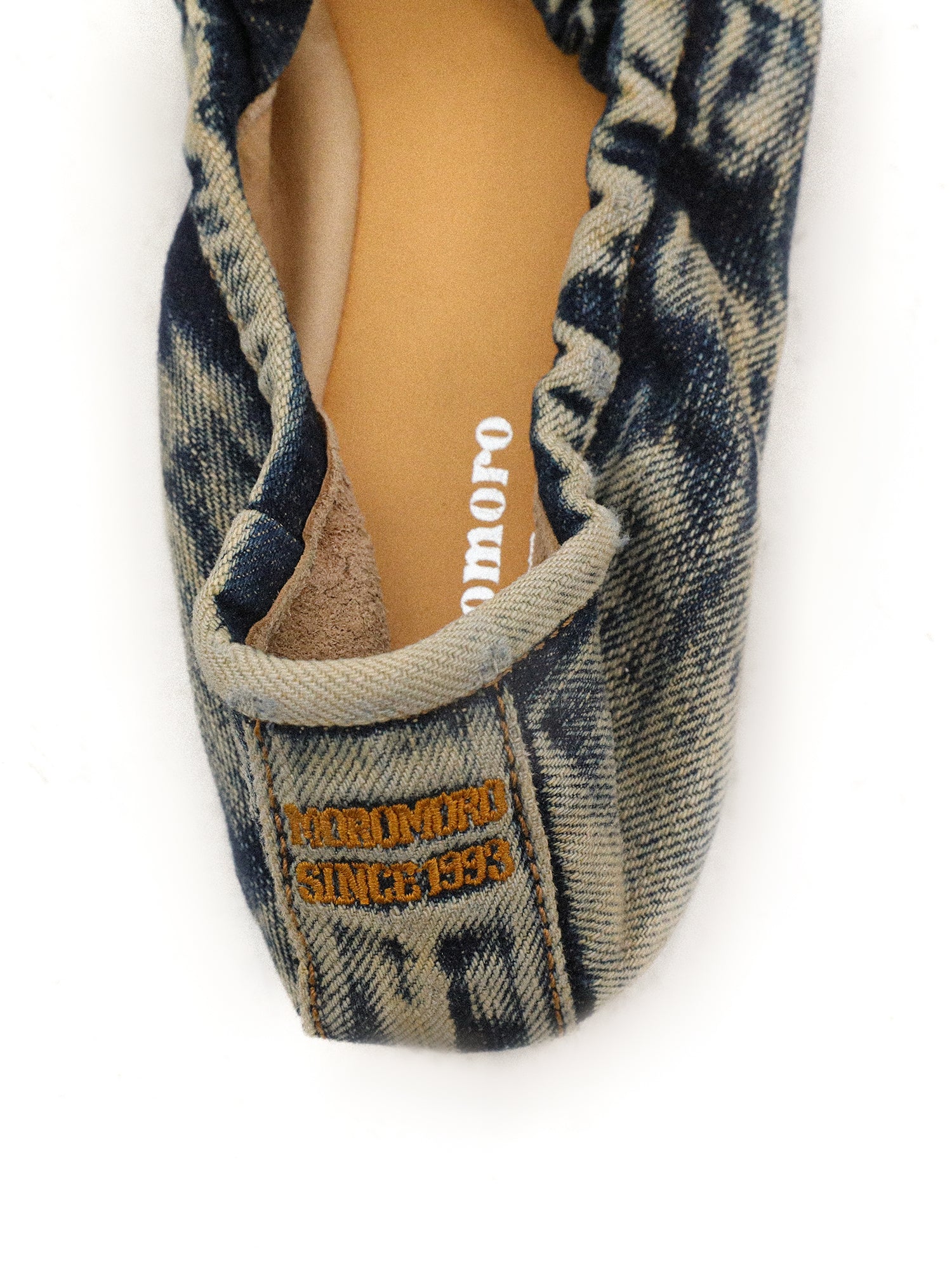 *Washed denim ballet flats