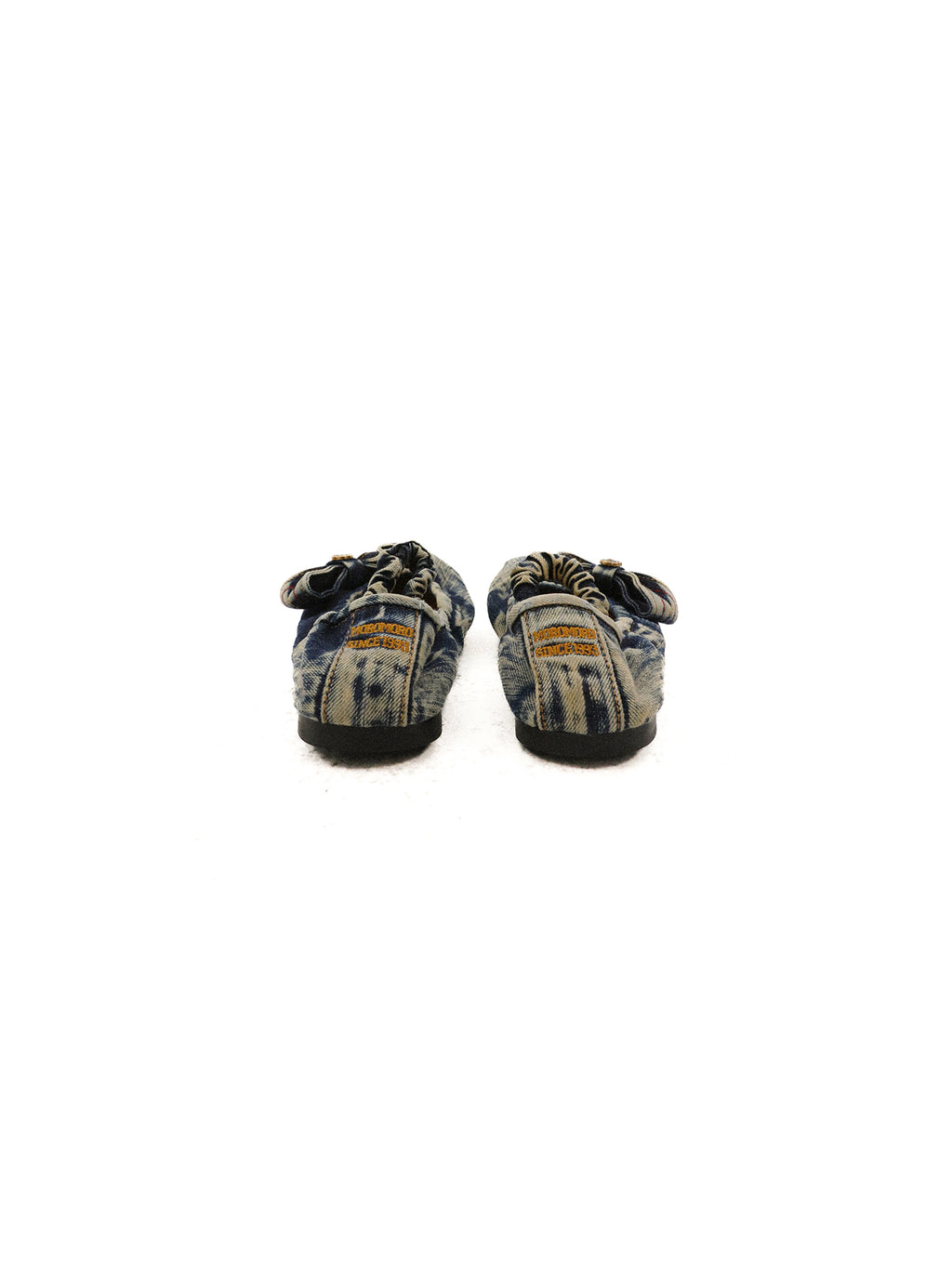 *Washed denim ballet flats