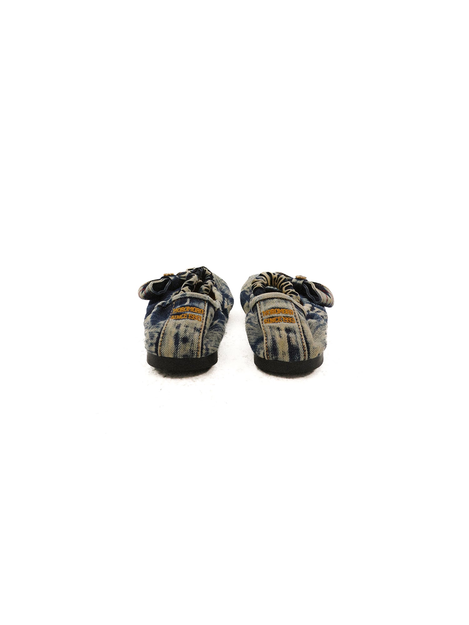*Washed denim ballet flats