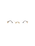 *Metal bow frameless glasses
