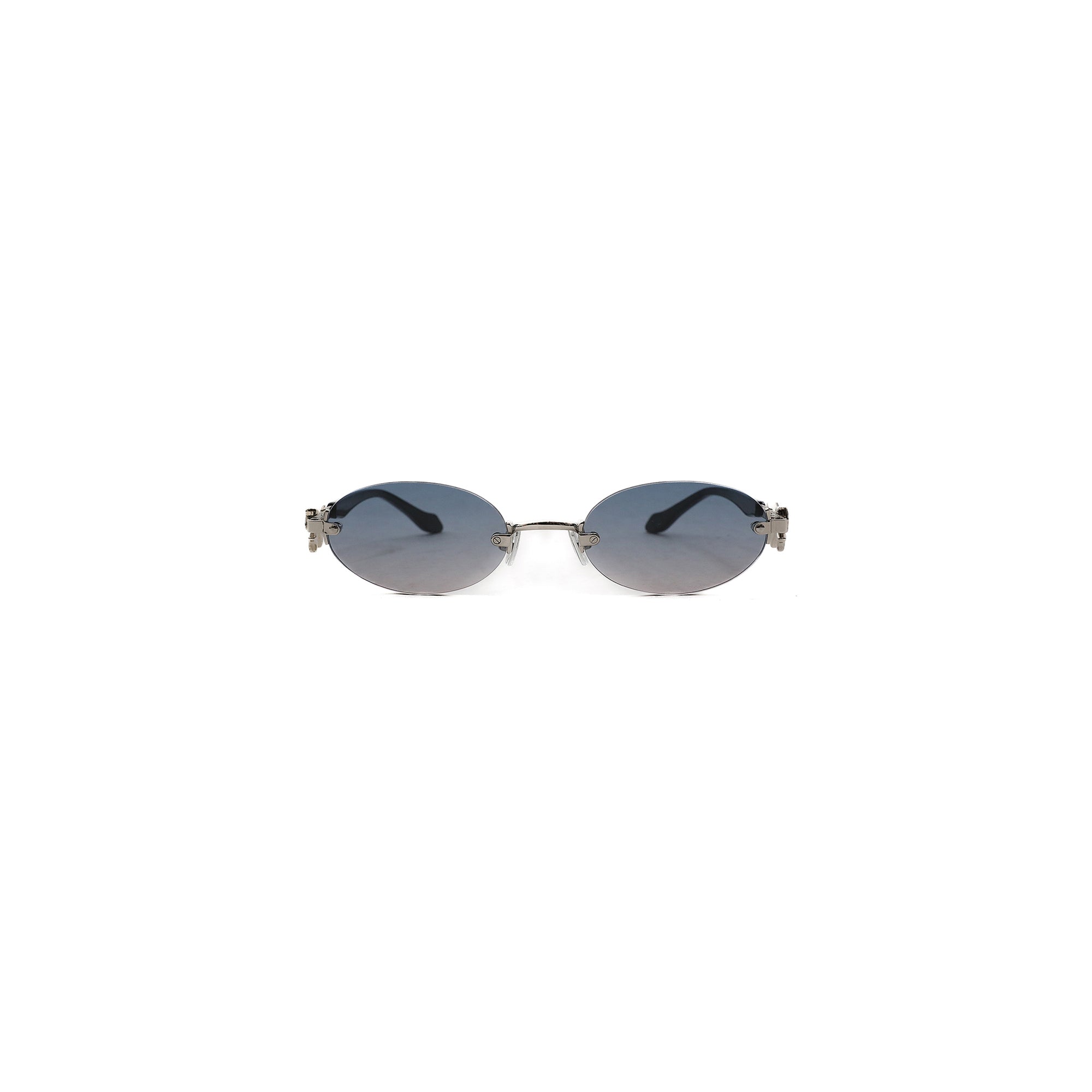 *Metal bow frameless sunglasses