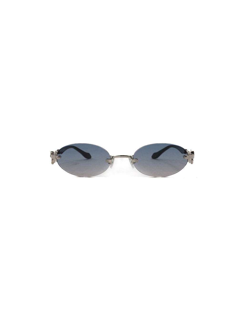 *Metal bow frameless sunglasses
