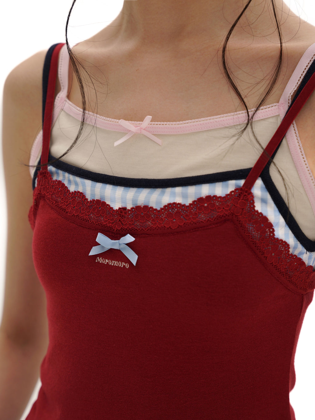 *Faux three-piece layered camisole