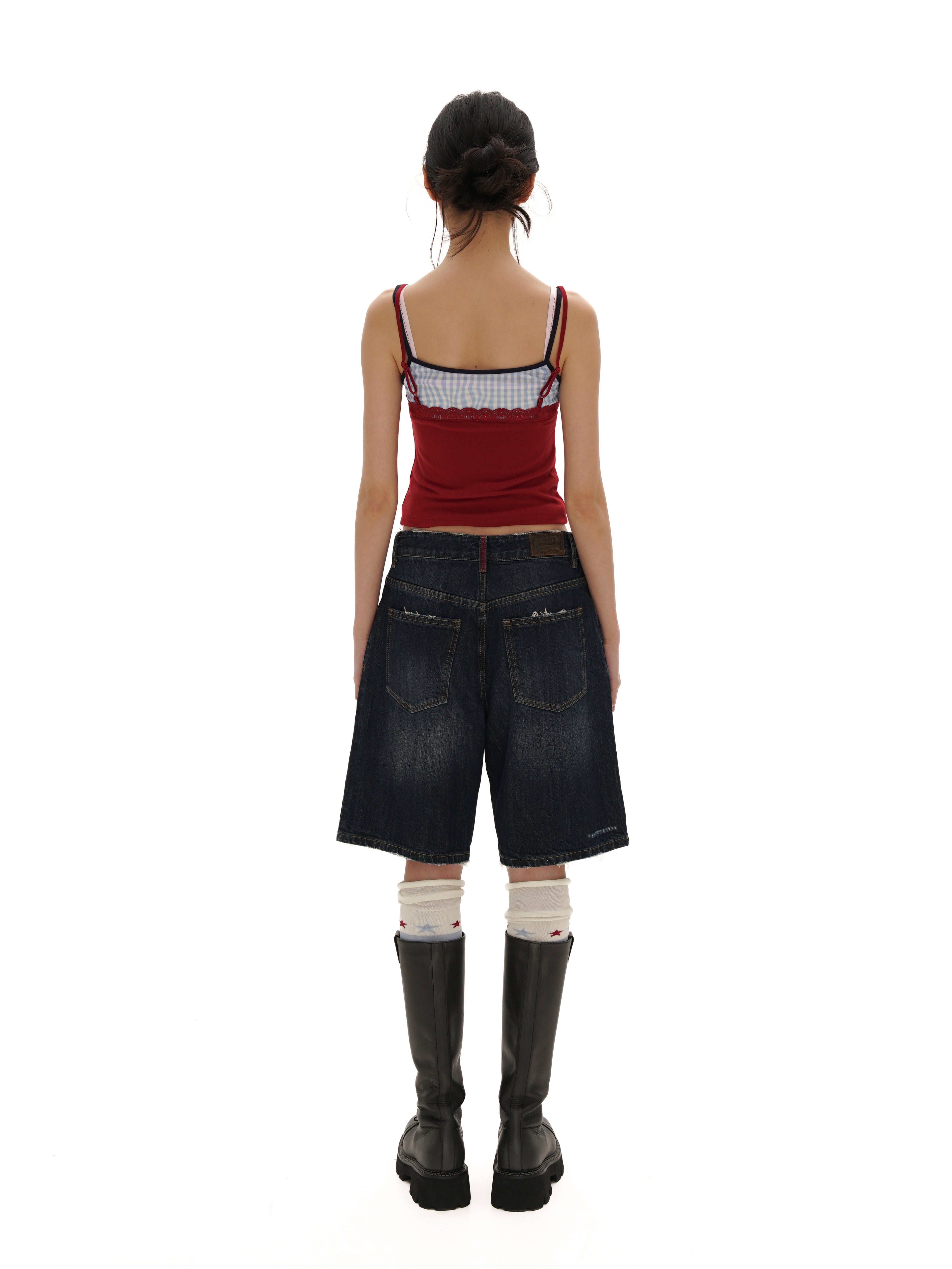 *Faux three-piece layered camisole